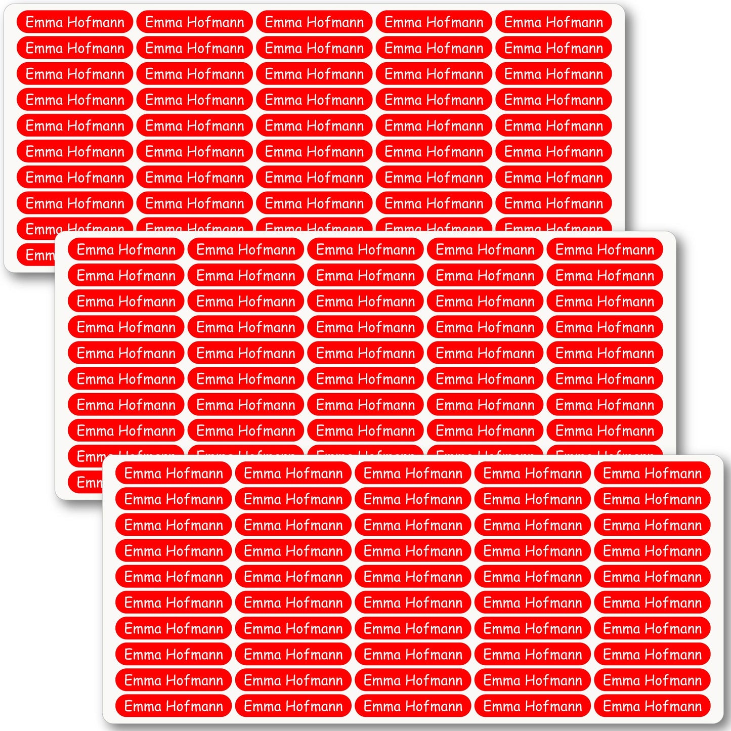 Namensaufkleber für Schule & Kindergarten - 36 x 7 mm - 150 Stück