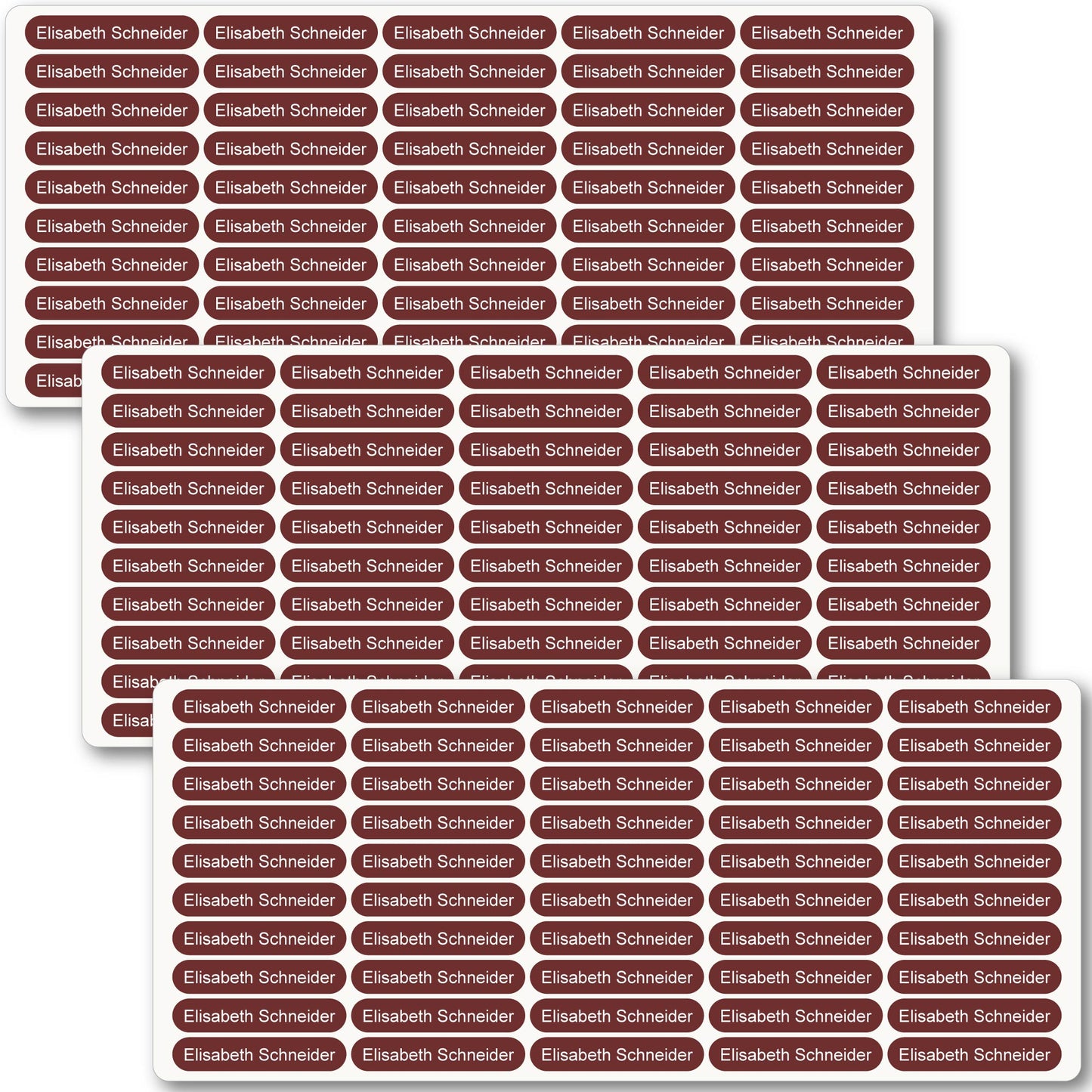 Namensaufkleber für Altenheim & Krankenhaus - 36 x 7 mm - 150 Stück