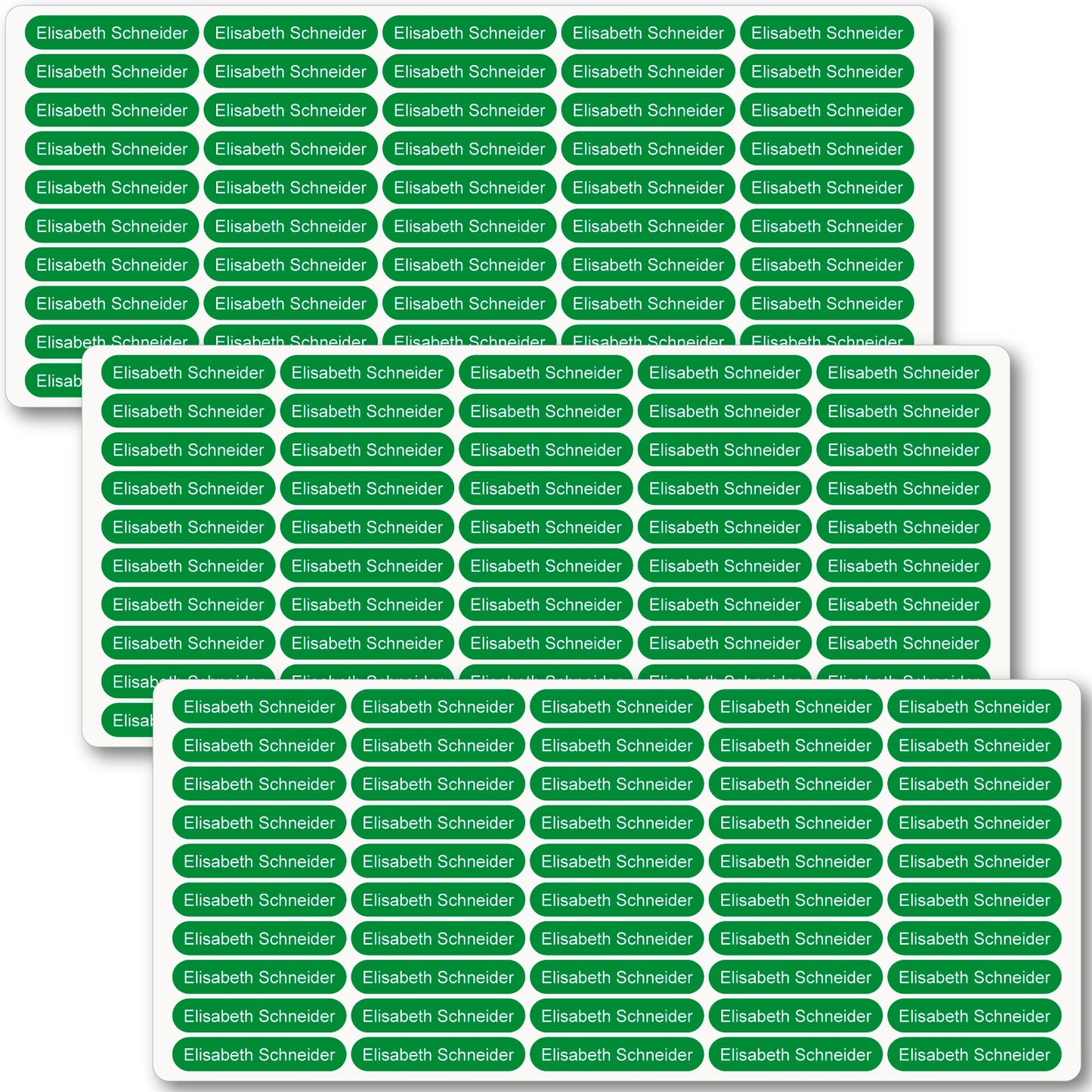 Namensaufkleber für Altenheim & Krankenhaus - 36 x 7 mm - 150 Stück