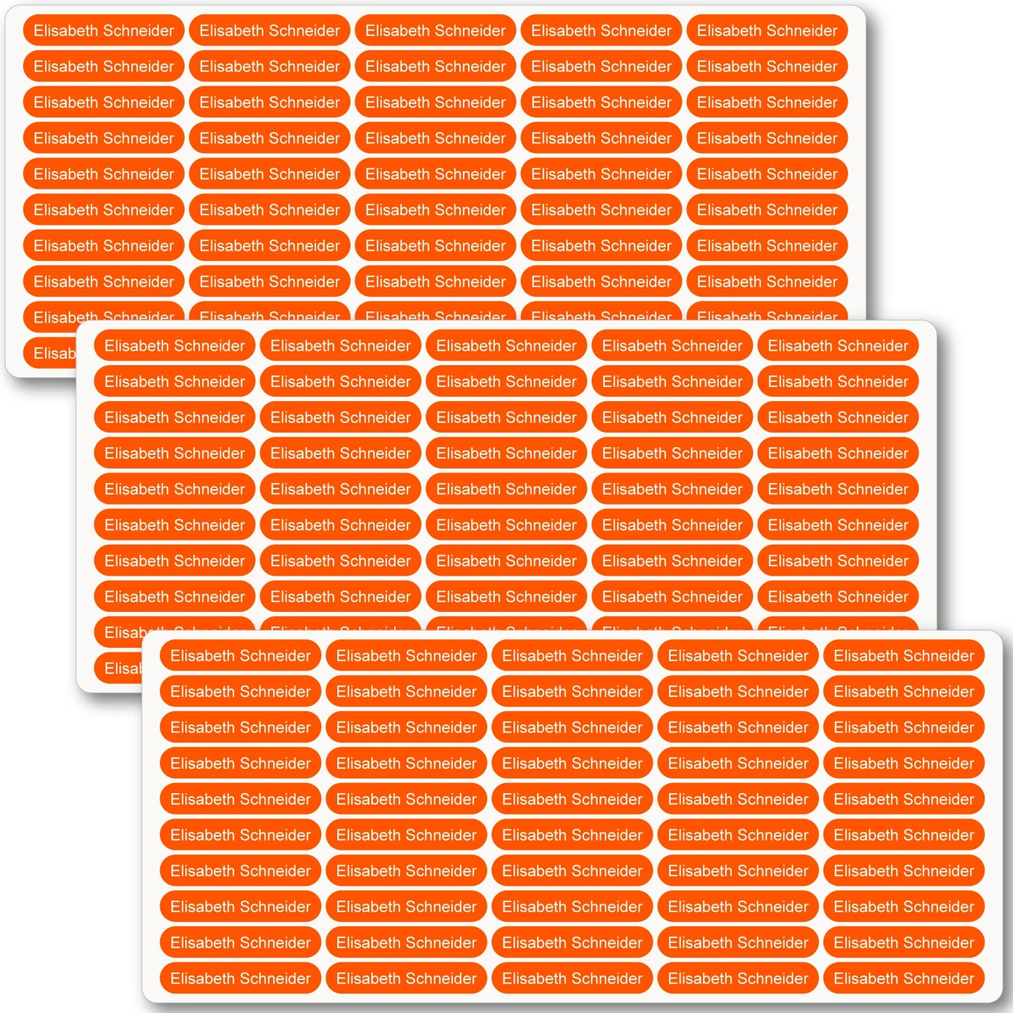 Namensaufkleber für Altenheim & Krankenhaus - 36 x 7 mm - 150 Stück