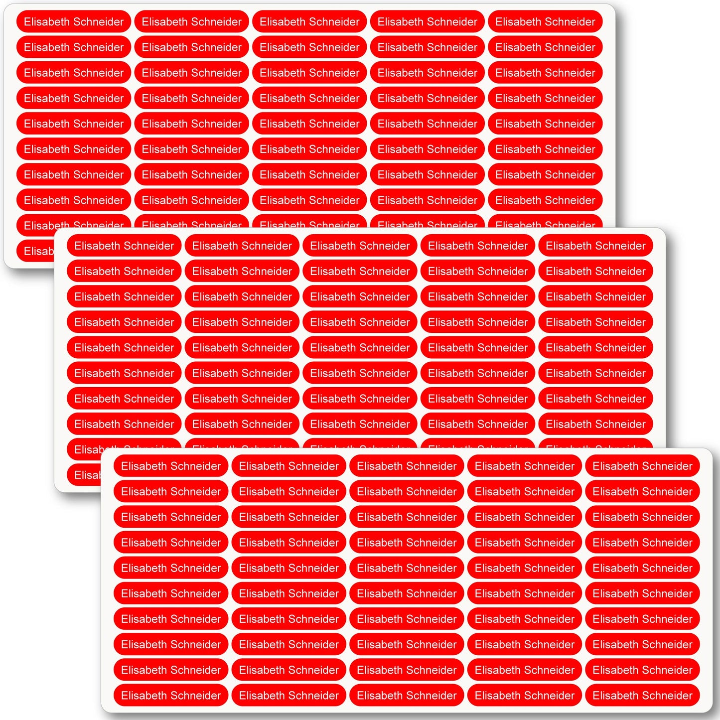 Namensaufkleber für Altenheim & Krankenhaus - 36 x 7 mm - 150 Stück