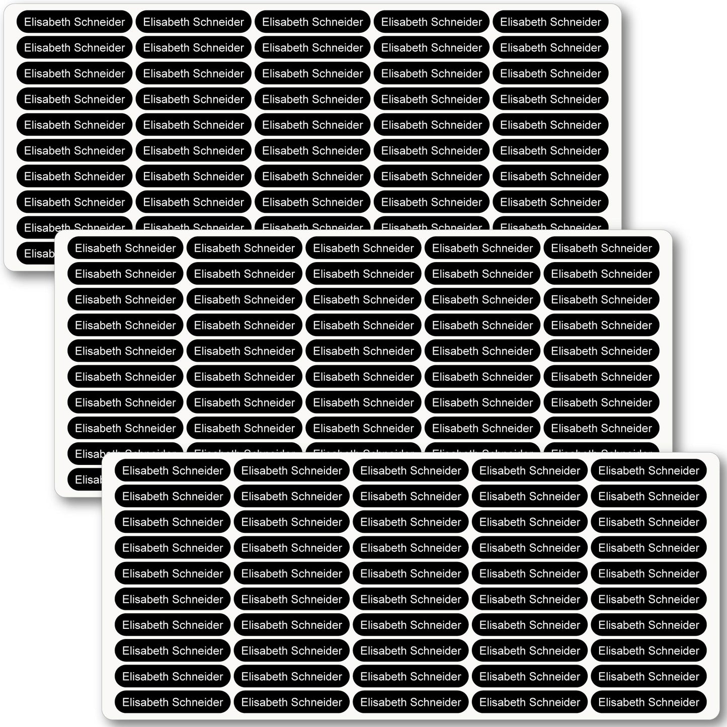 Namensaufkleber für Altenheim & Krankenhaus - 36 x 7 mm - 150 Stück