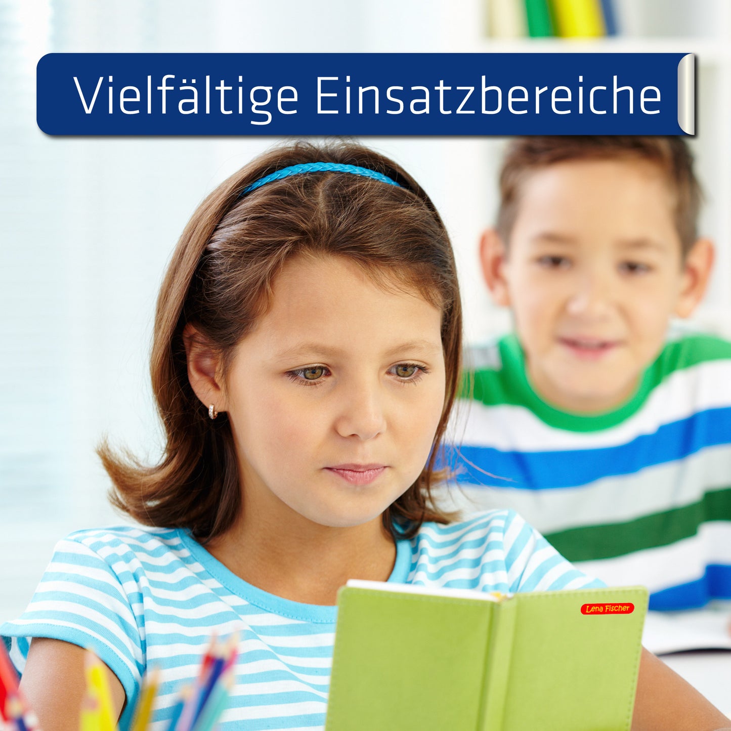 Namensaufkleber für Kinder, Schule & Kindergarten - 36 x 7 mm