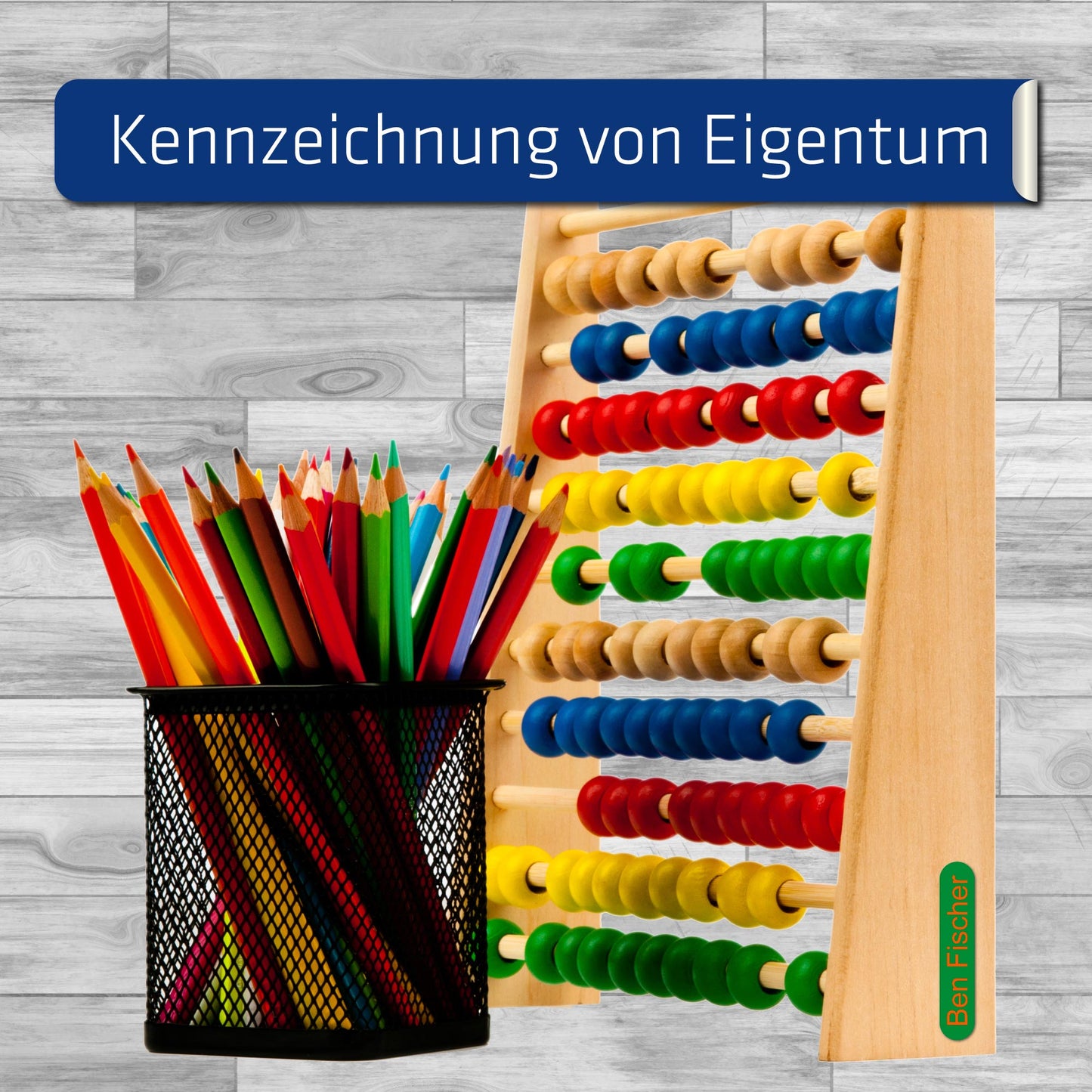 Namensaufkleber für Kinder, Schule & Kindergarten - 36 x 7 mm
