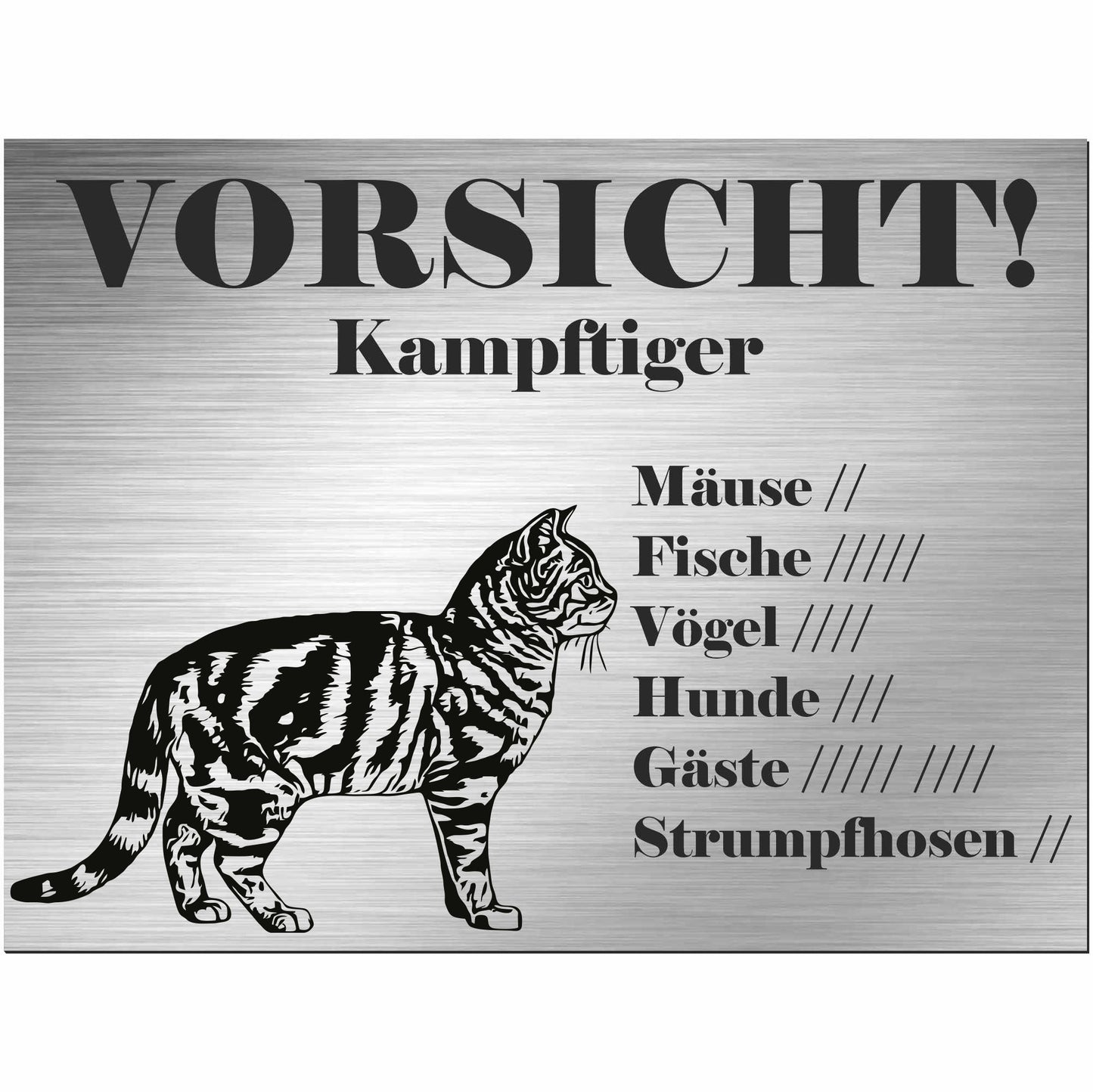 Amerikanische Kurzhaarkatze - Schild bedruckt - Spruch - Deko Geschenkidee
