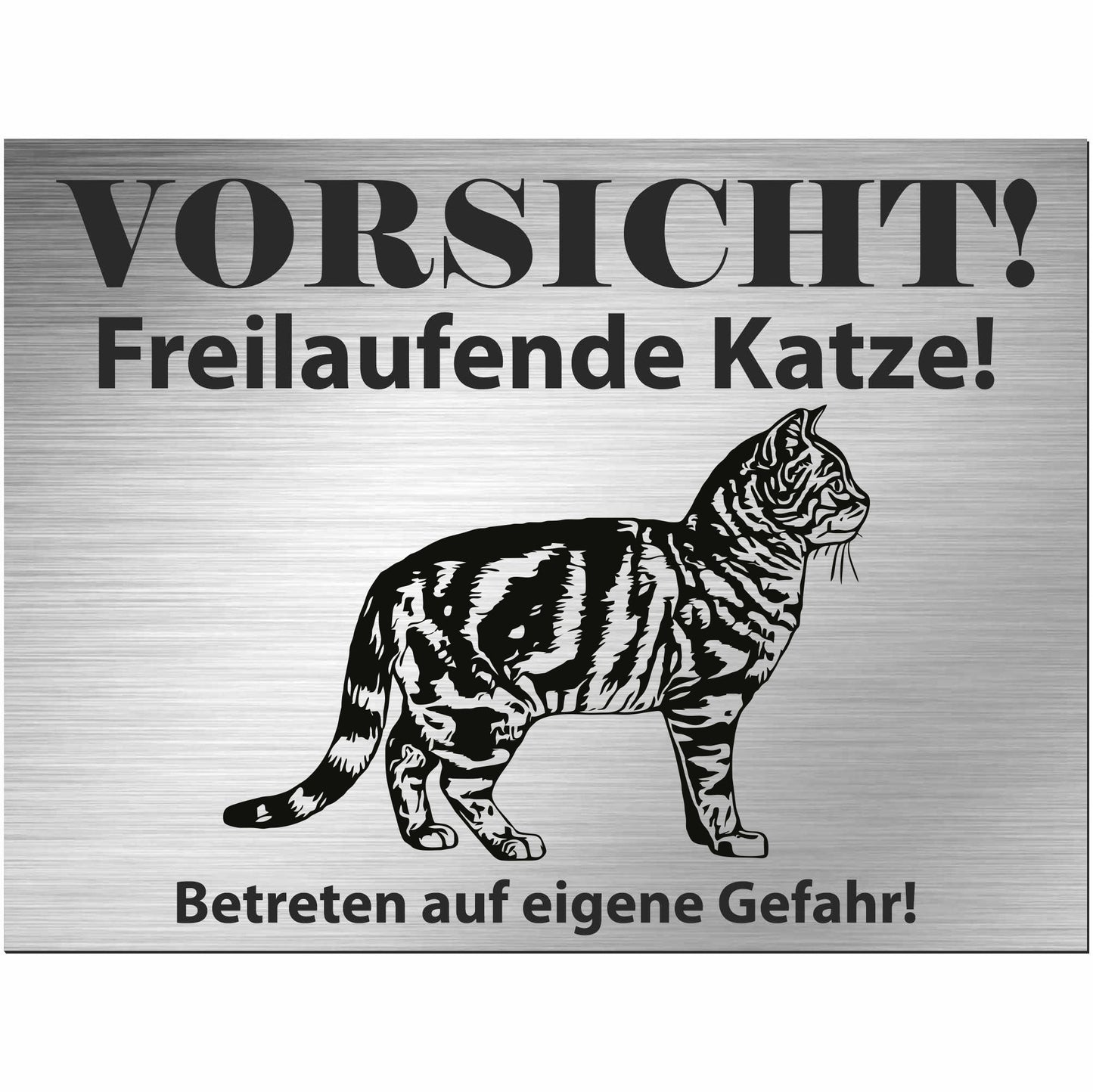 Amerikanische Kurzhaarkatze - Schild bedruckt - Spruch - Deko Geschenkidee