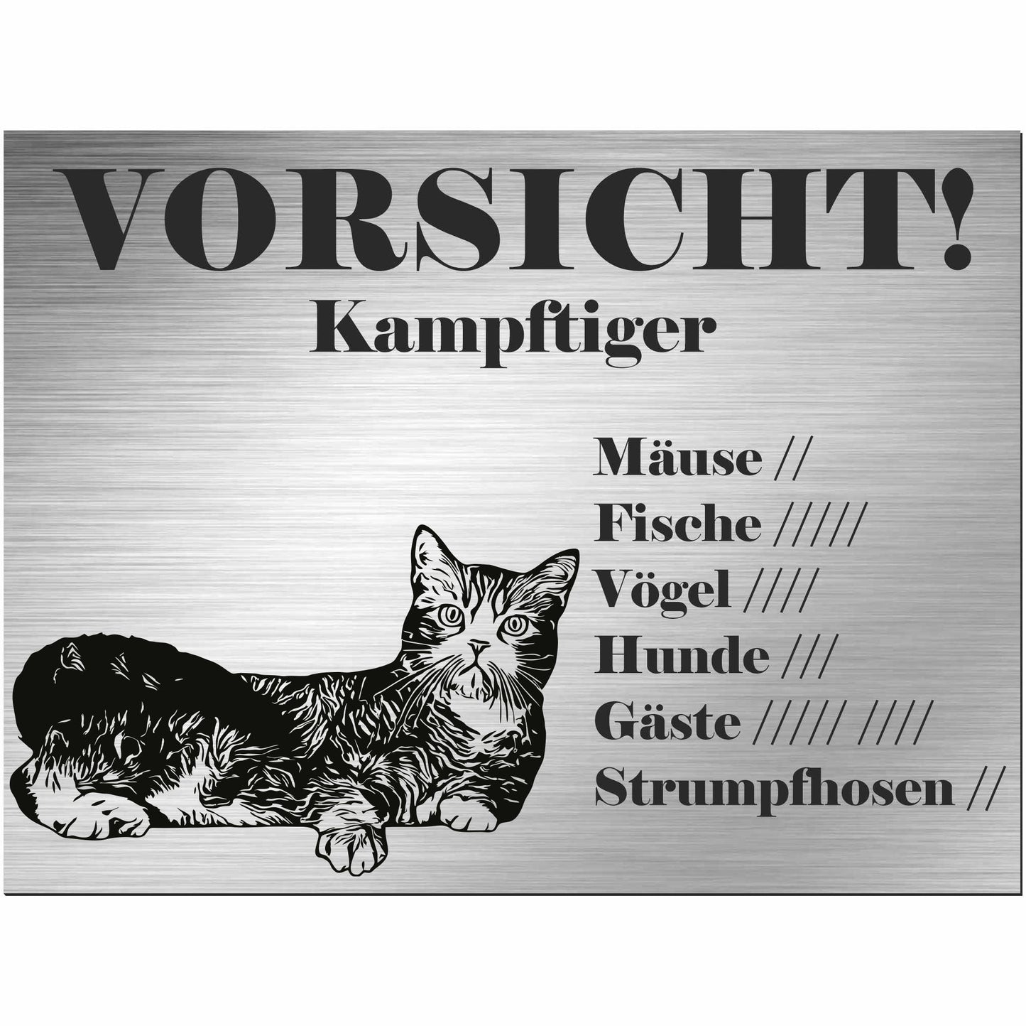 Amerikanische Drahthaarkatze - Schild bedruckt - Spruch - Deko Geschenkidee