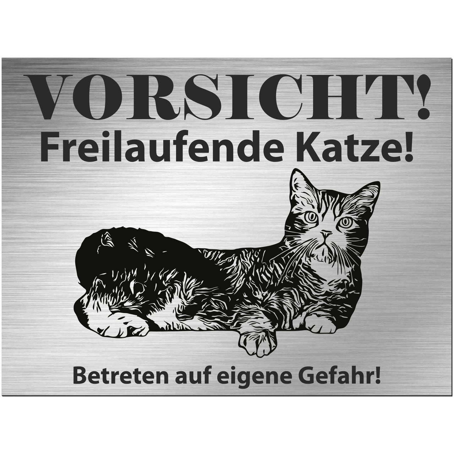 Amerikanische Drahthaarkatze - Schild bedruckt - Spruch - Deko Geschenkidee