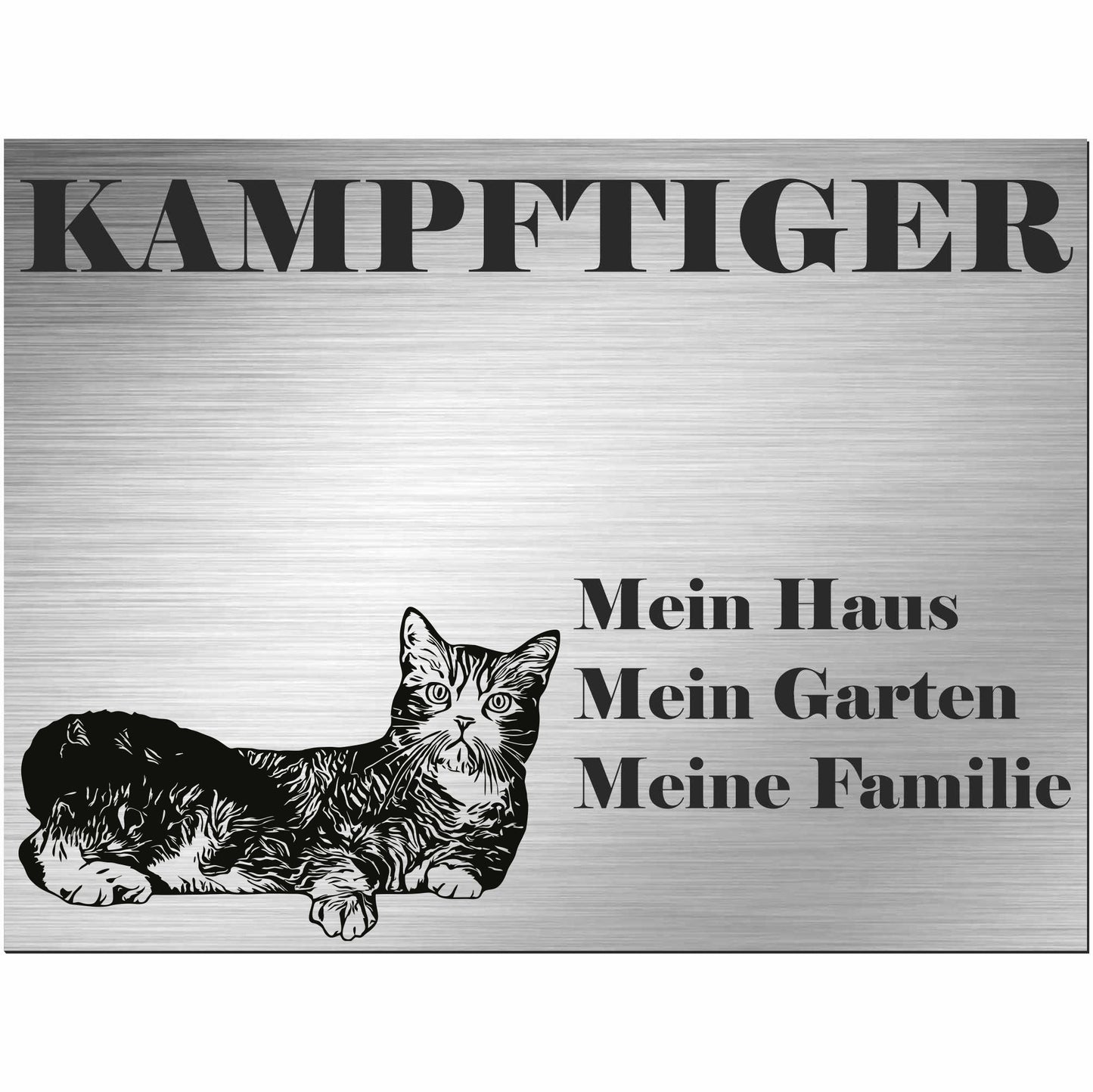 Amerikanische Drahthaarkatze - Schild bedruckt - Spruch - Deko Geschenkidee