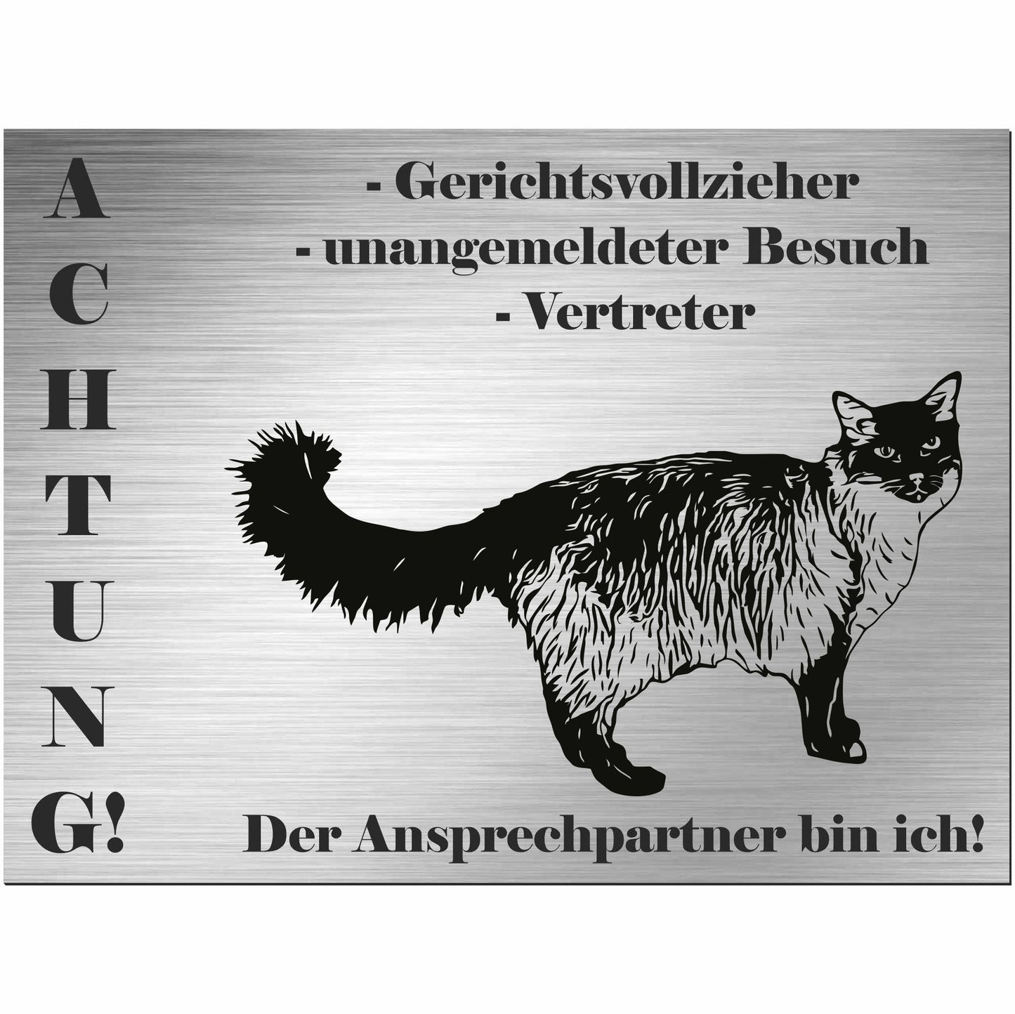 Balinesische Katze - Balineser - Schild bedruckt - Spruch - Deko Geschenkidee