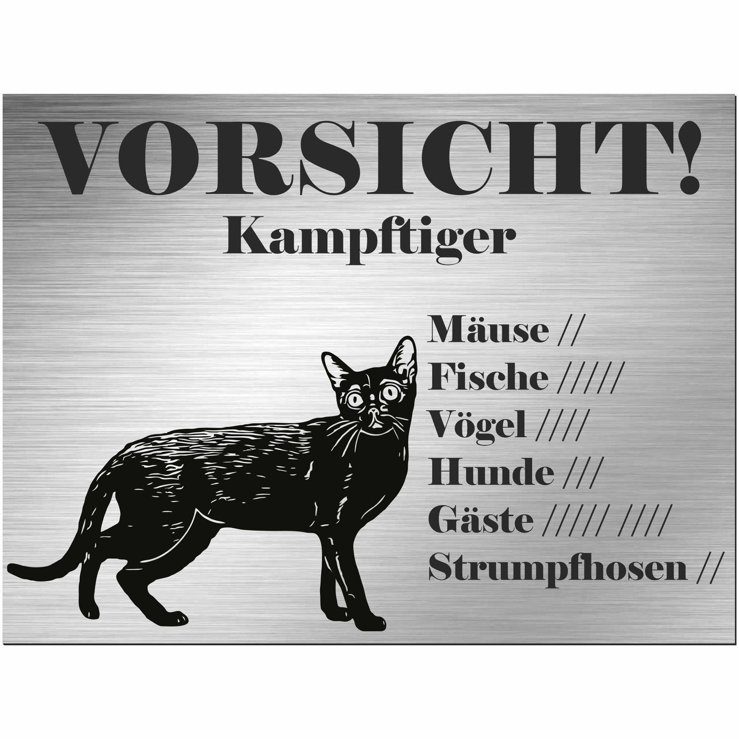 Bombay Katze - Schild bedruckt - Spruch - Deko Geschenkidee