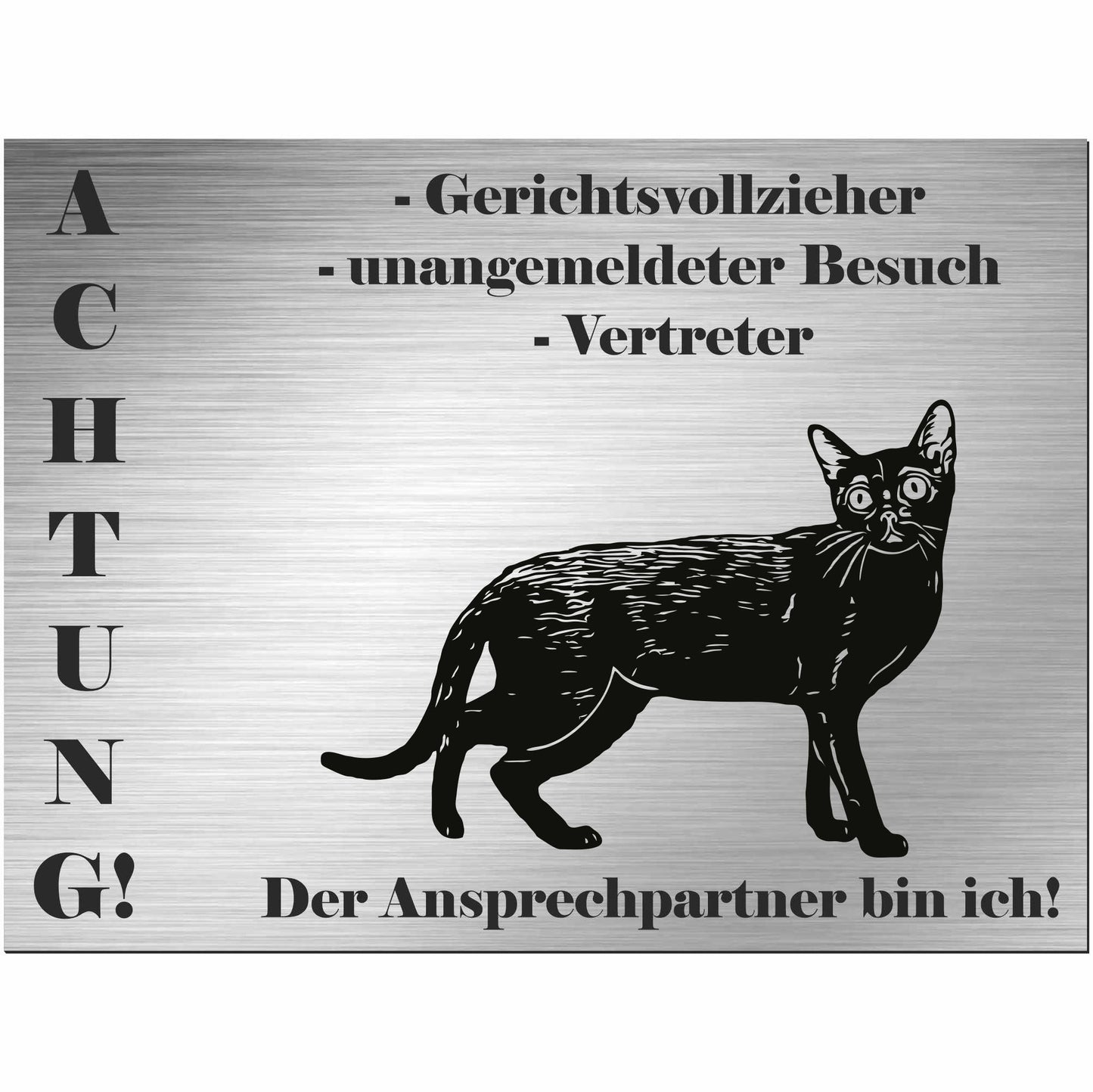 Bombay Katze - Schild bedruckt - Spruch - Deko Geschenkidee