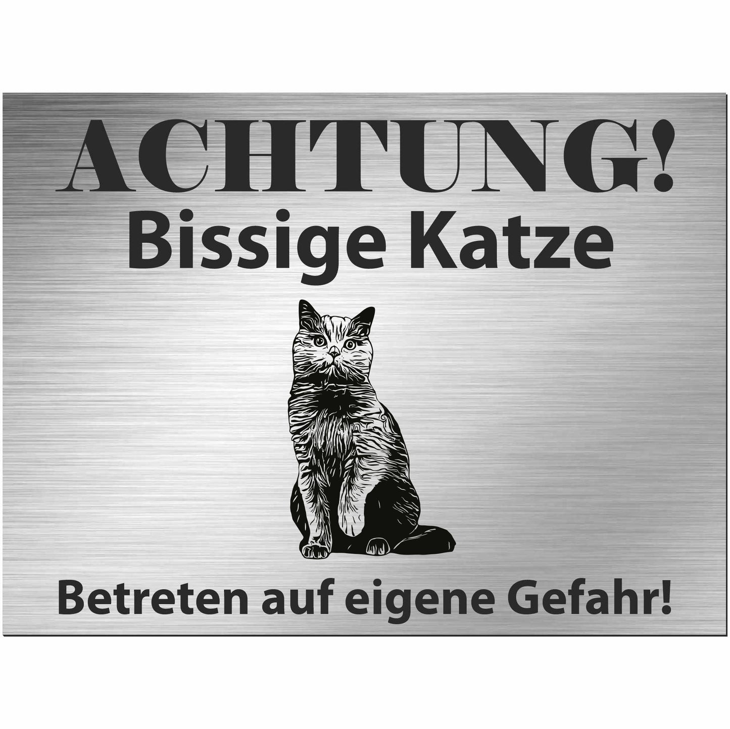 Britische Kurzhaarkatze - Schild bedruckt - Spruch - Deko Geschenkidee