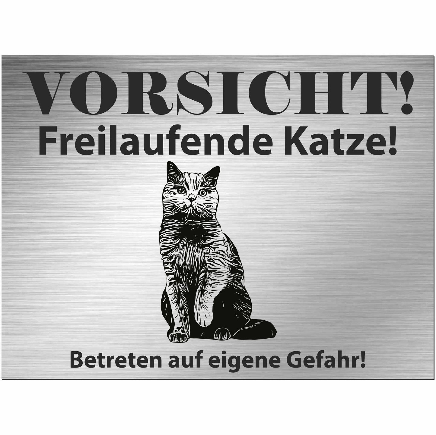 Britische Kurzhaarkatze - Schild bedruckt - Spruch - Deko Geschenkidee