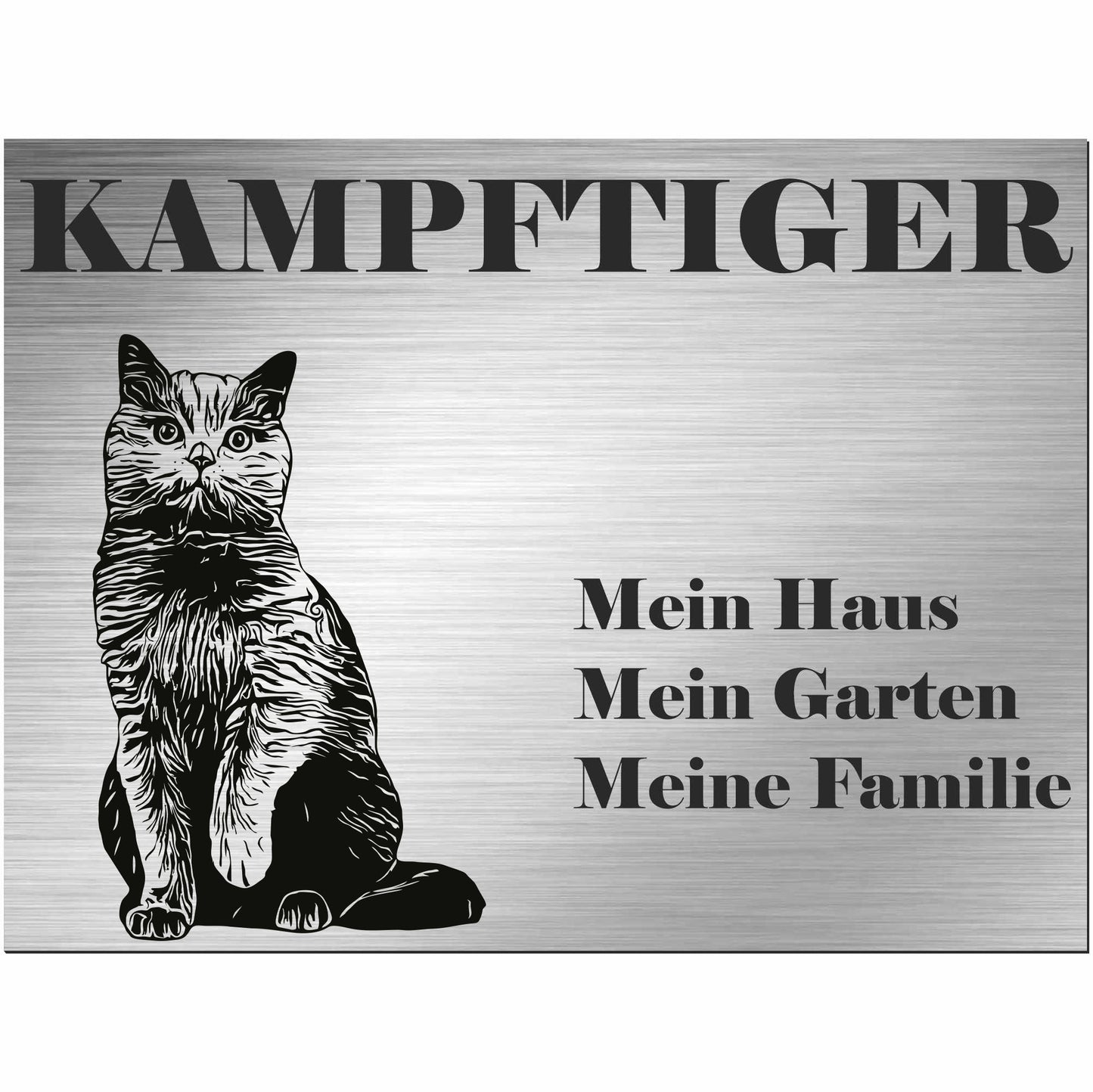 Britische Kurzhaarkatze - Schild bedruckt - Spruch - Deko Geschenkidee
