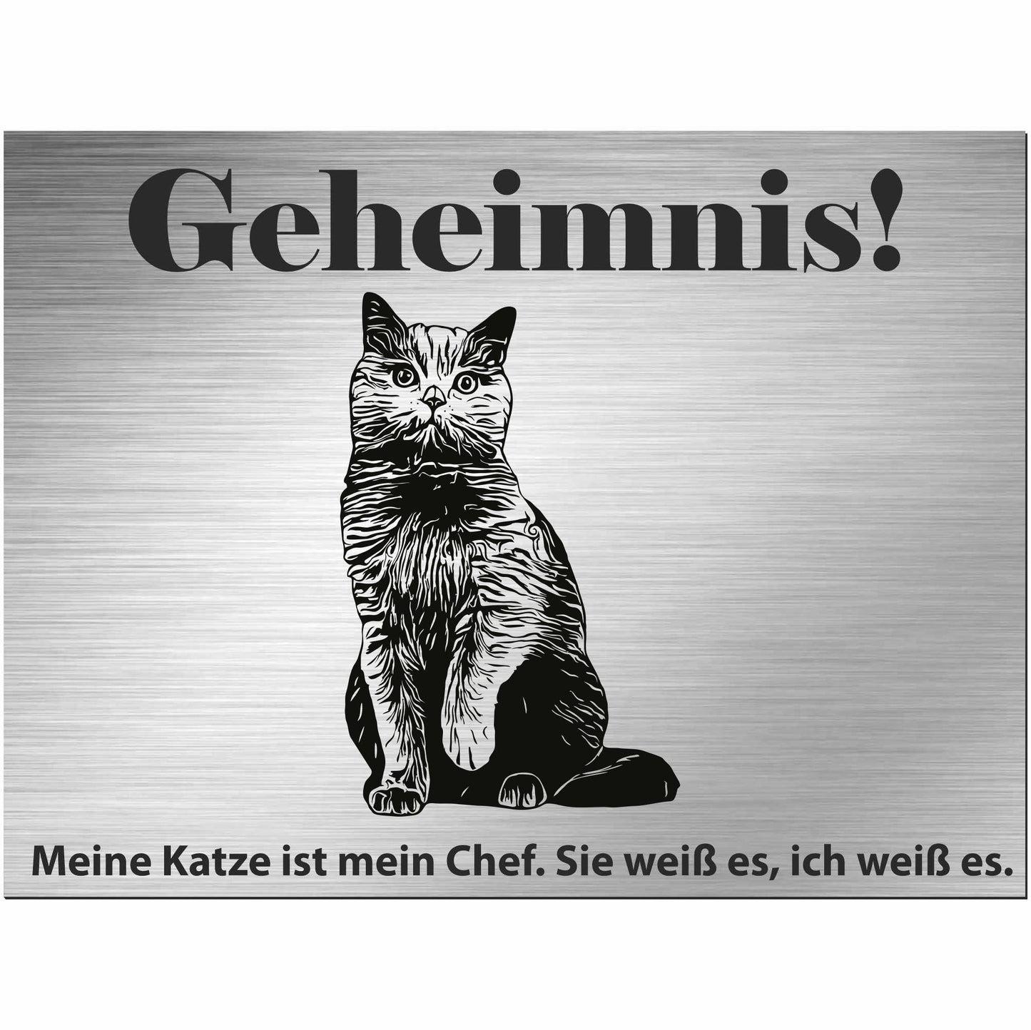 Britische Kurzhaarkatze - Schild bedruckt - Spruch - Deko Geschenkidee