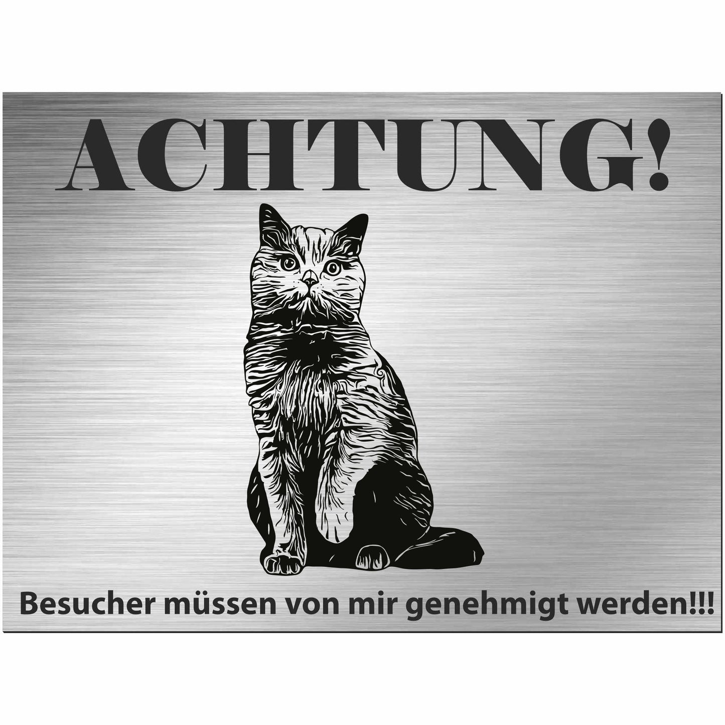Britische Kurzhaarkatze - Schild bedruckt - Spruch - Deko Geschenkidee