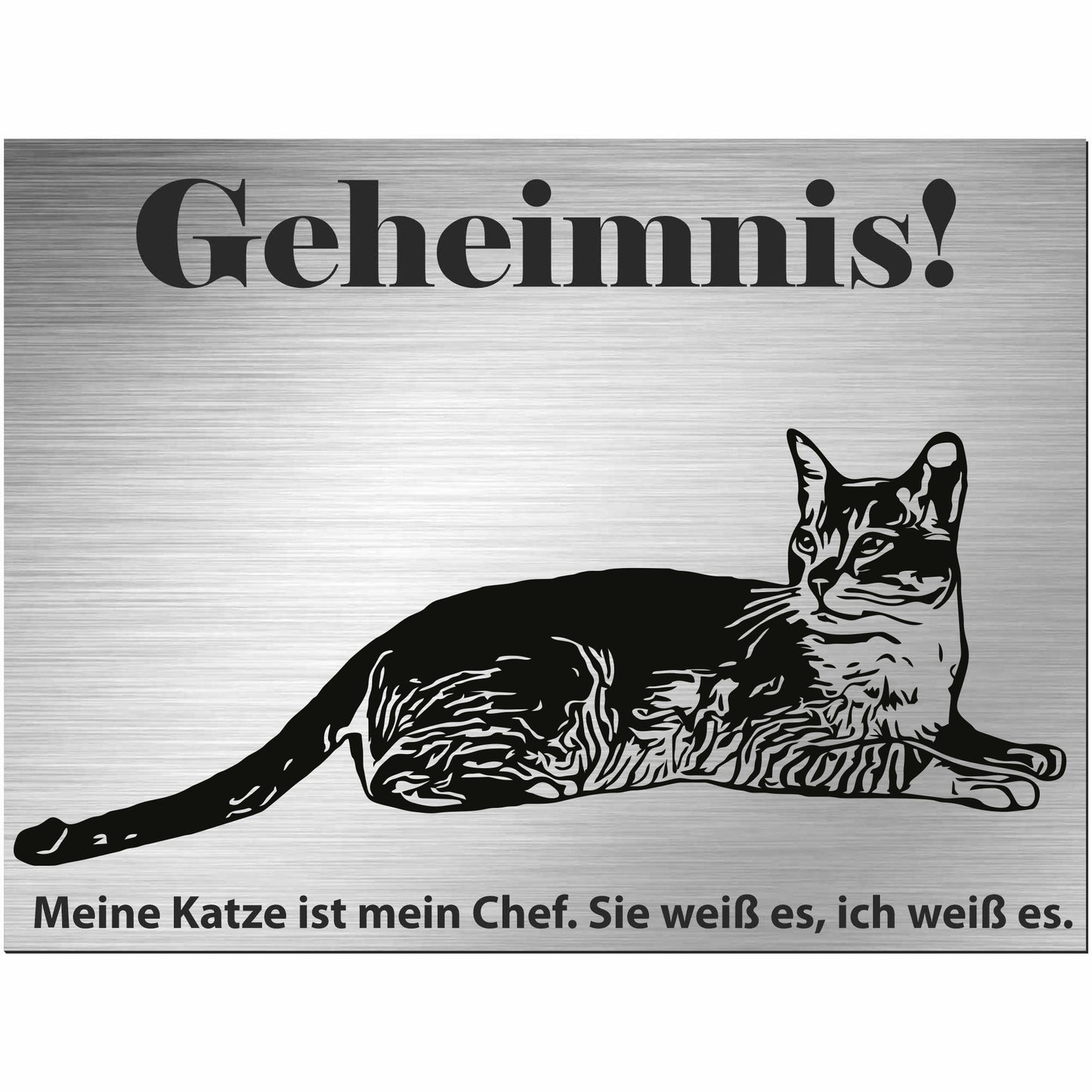 Burmilla Katze - Schild bedruckt - Spruch - Deko Geschenkidee