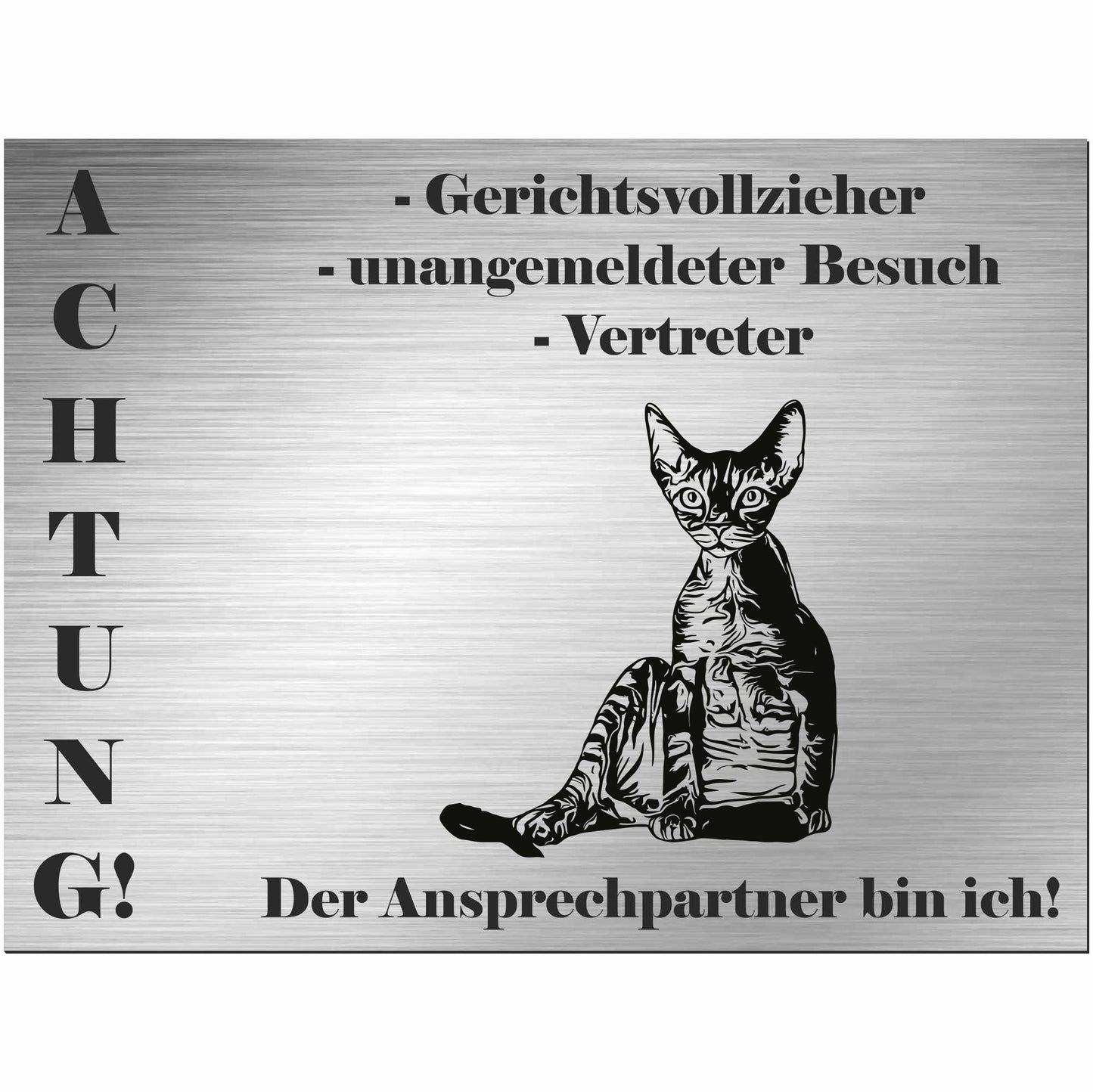 Cornish Rex - Schild bedruckt - Spruch - Deko Geschenkidee