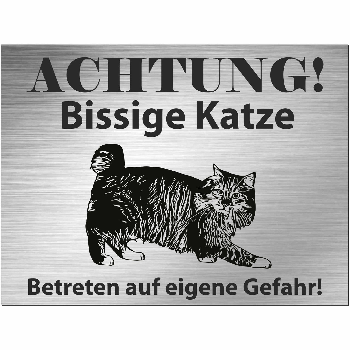 Cymische Katze - Cymric - Schild bedruckt - Spruch - Deko Geschenkidee
