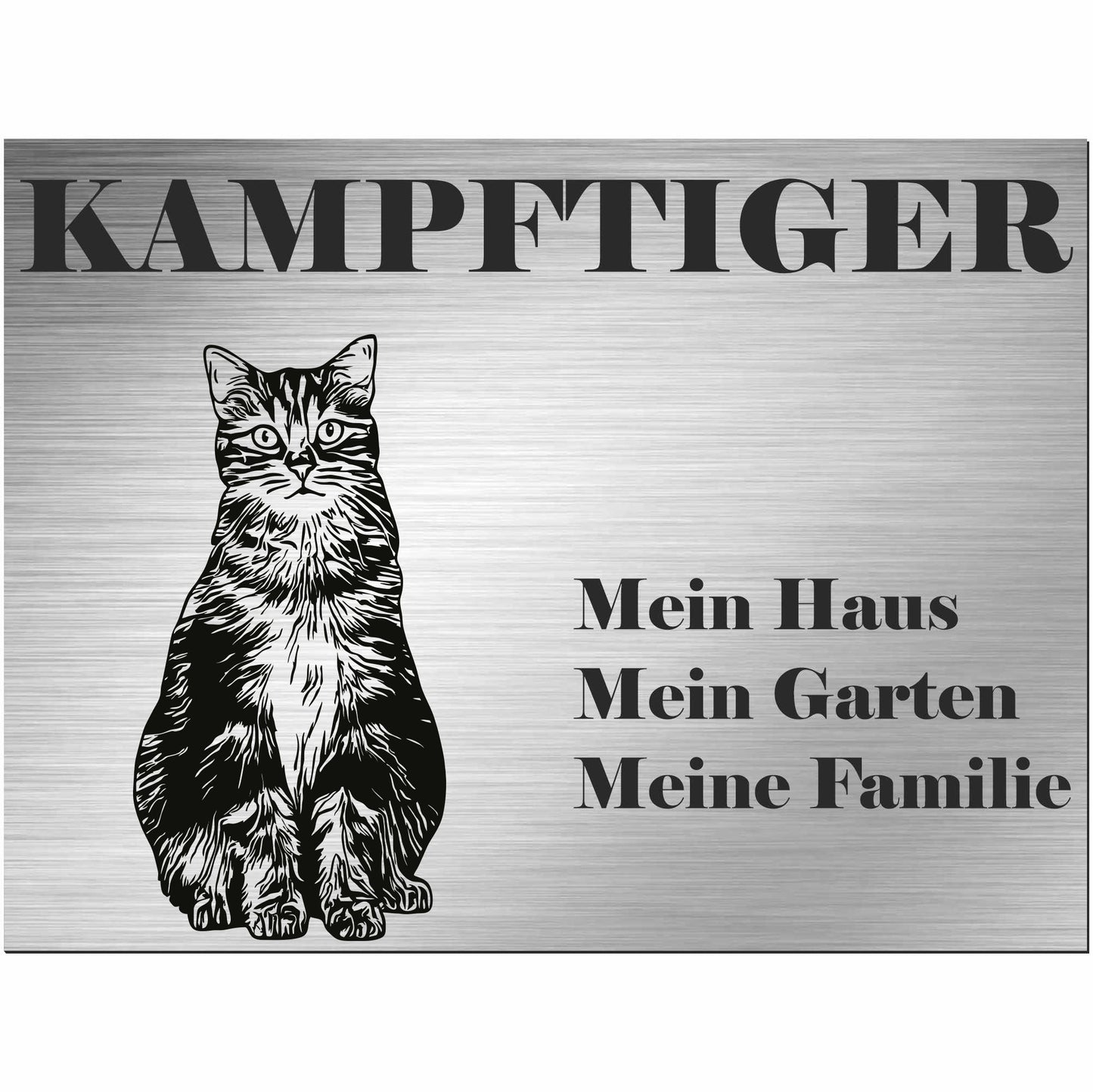 Europäische Kurzhaarkatze - Schild bedruckt - Spruch - Deko Geschenkidee