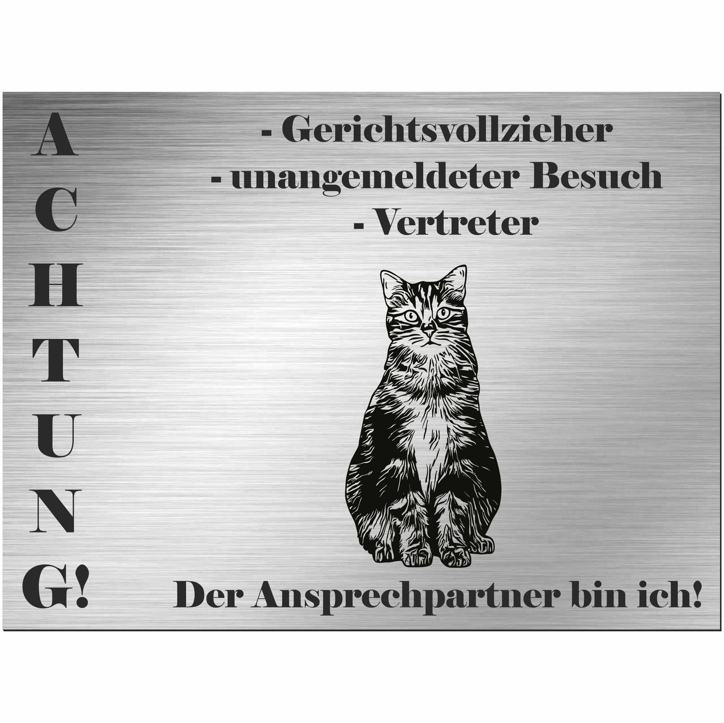 Europäische Kurzhaarkatze - Schild bedruckt - Spruch - Deko Geschenkidee
