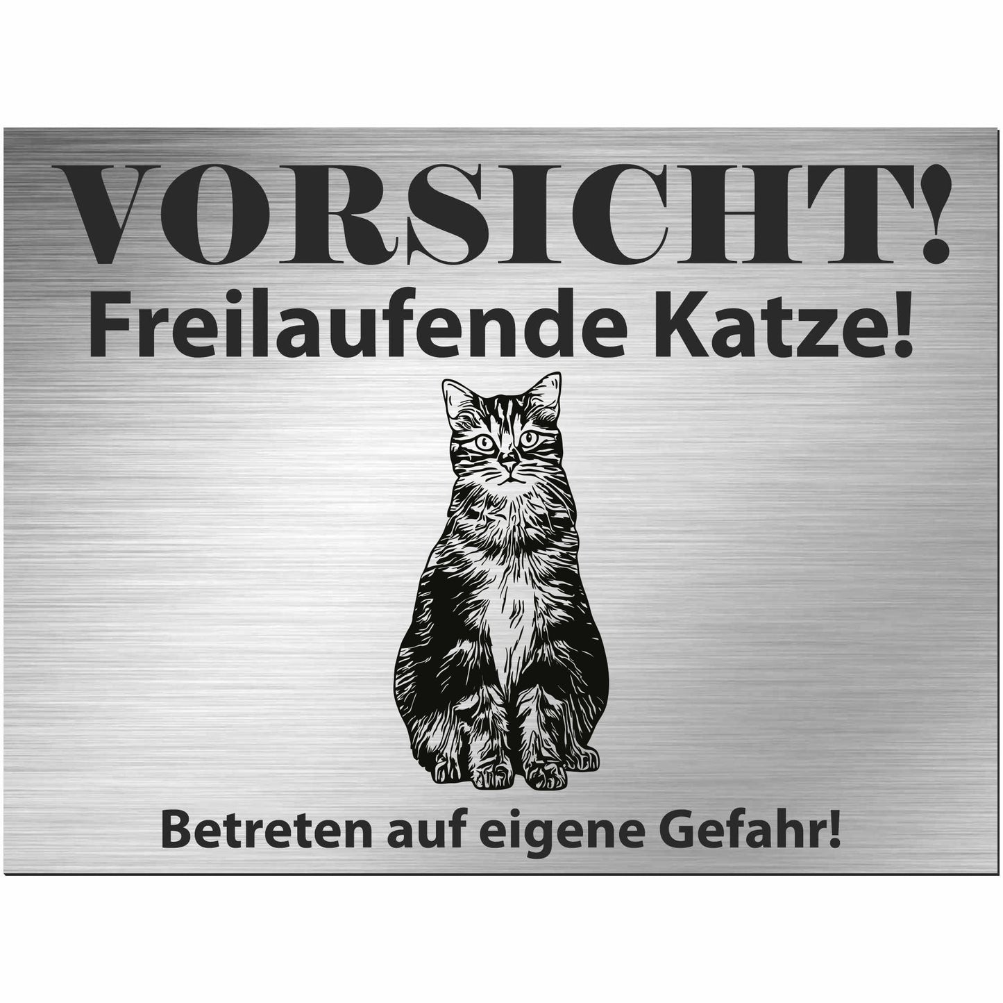 Europäische Kurzhaarkatze - Schild bedruckt - Spruch - Deko Geschenkidee