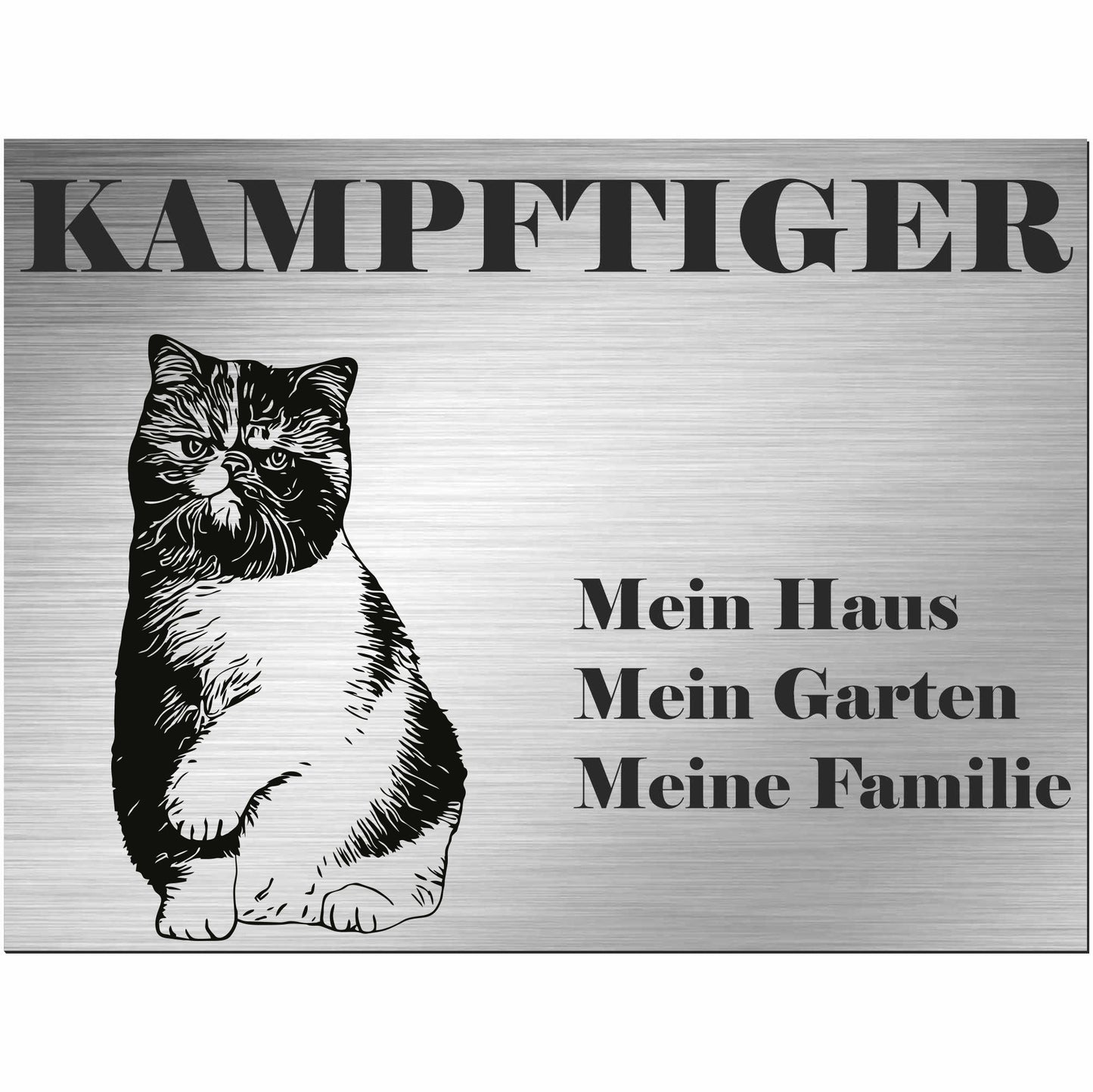 Exotische Kurzhaarkatze - Schild bedruckt - Spruch - Deko Geschenkidee