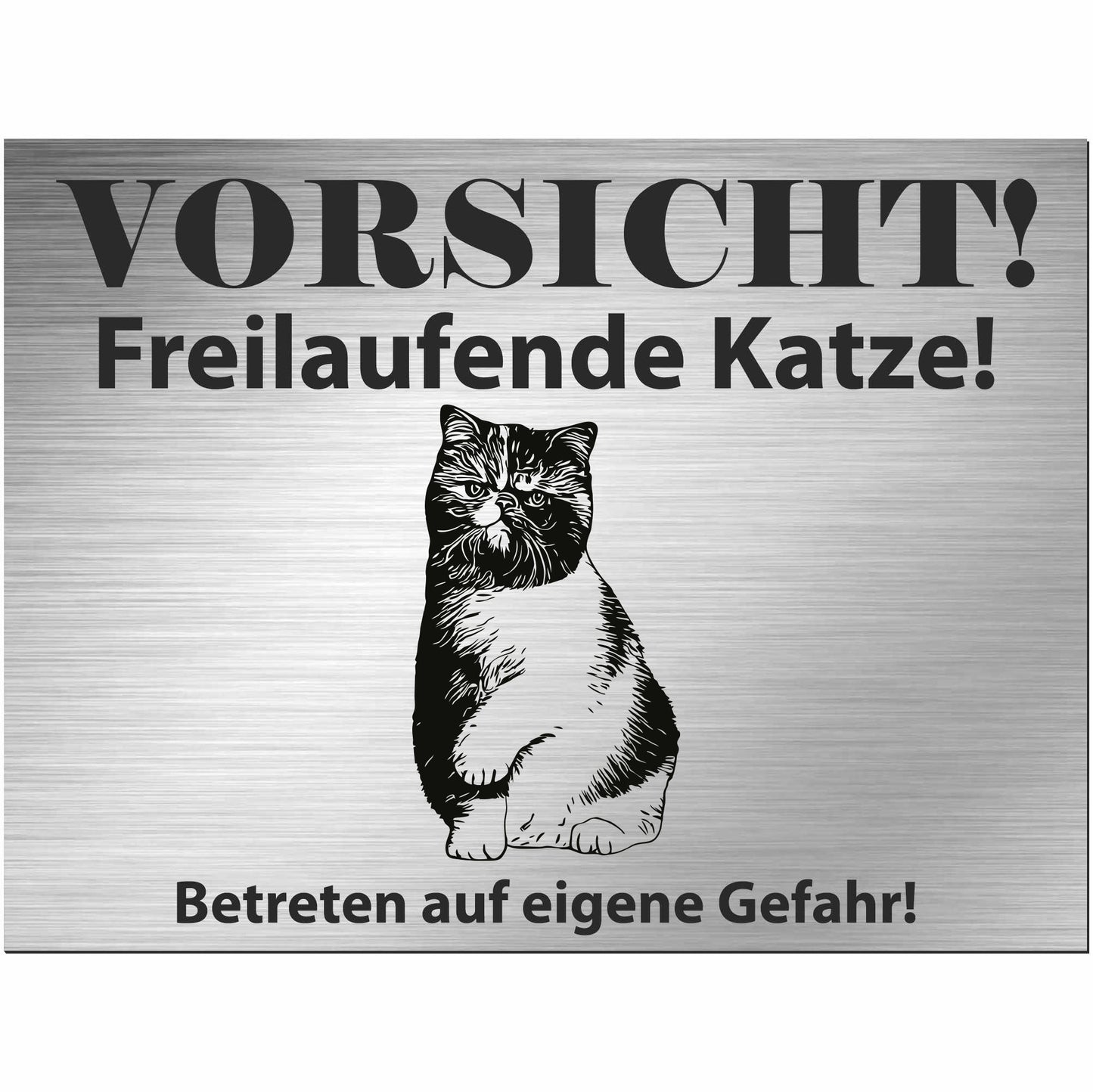 Exotische Kurzhaarkatze - Schild bedruckt - Spruch - Deko Geschenkidee