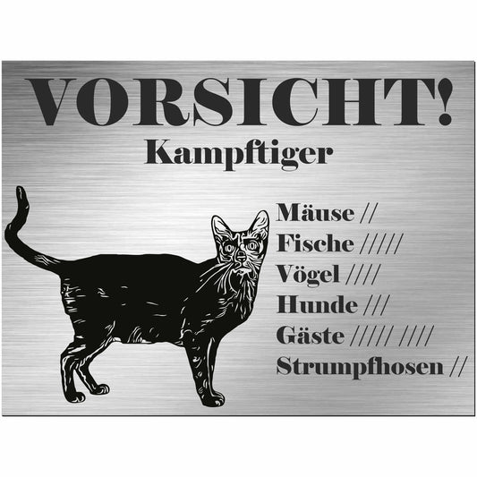 Havana braun Katze - Schild bedruckt - Spruch - Deko Geschenkidee