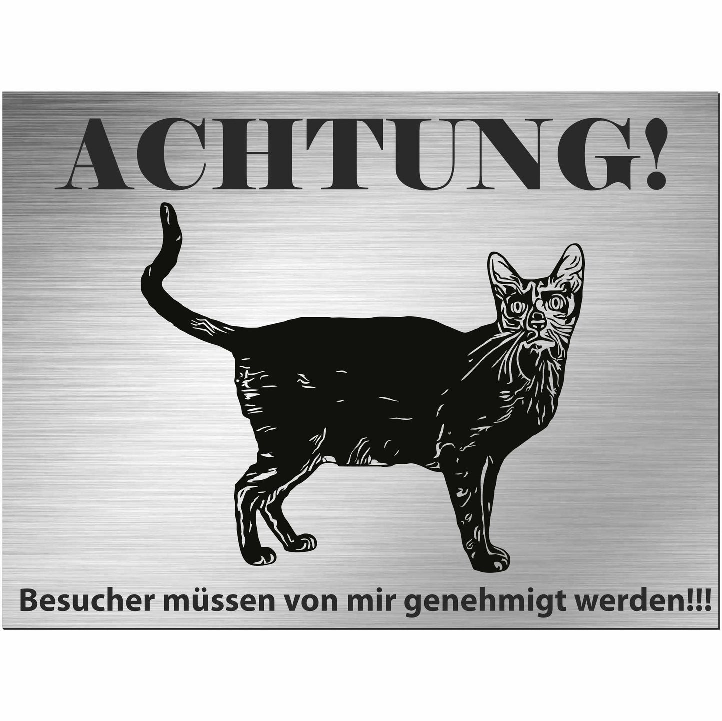 Havana braun Katze - Schild bedruckt - Spruch - Deko Geschenkidee