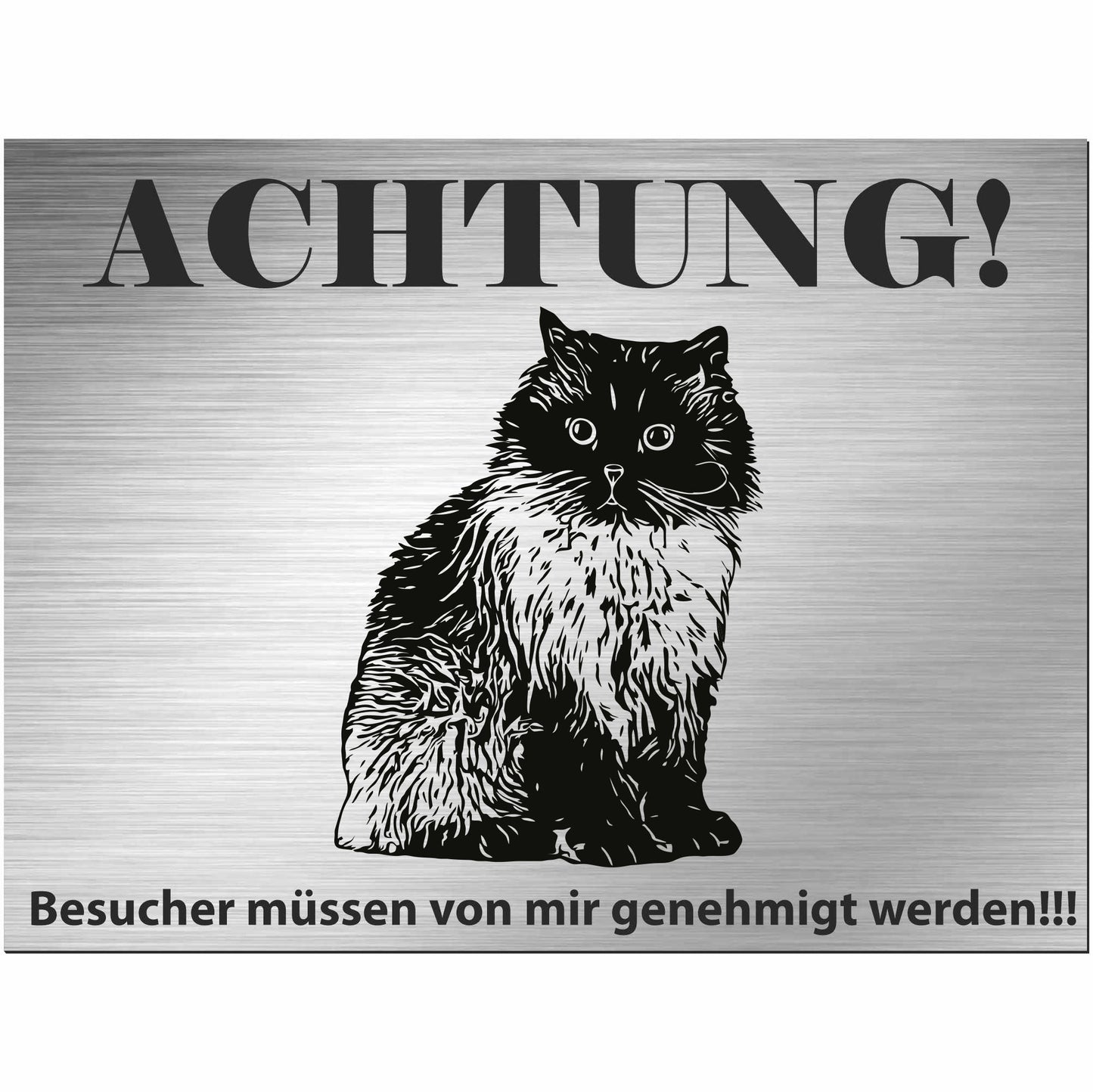 Himalaya Katze - Schild bedruckt - Spruch - Deko Geschenkidee