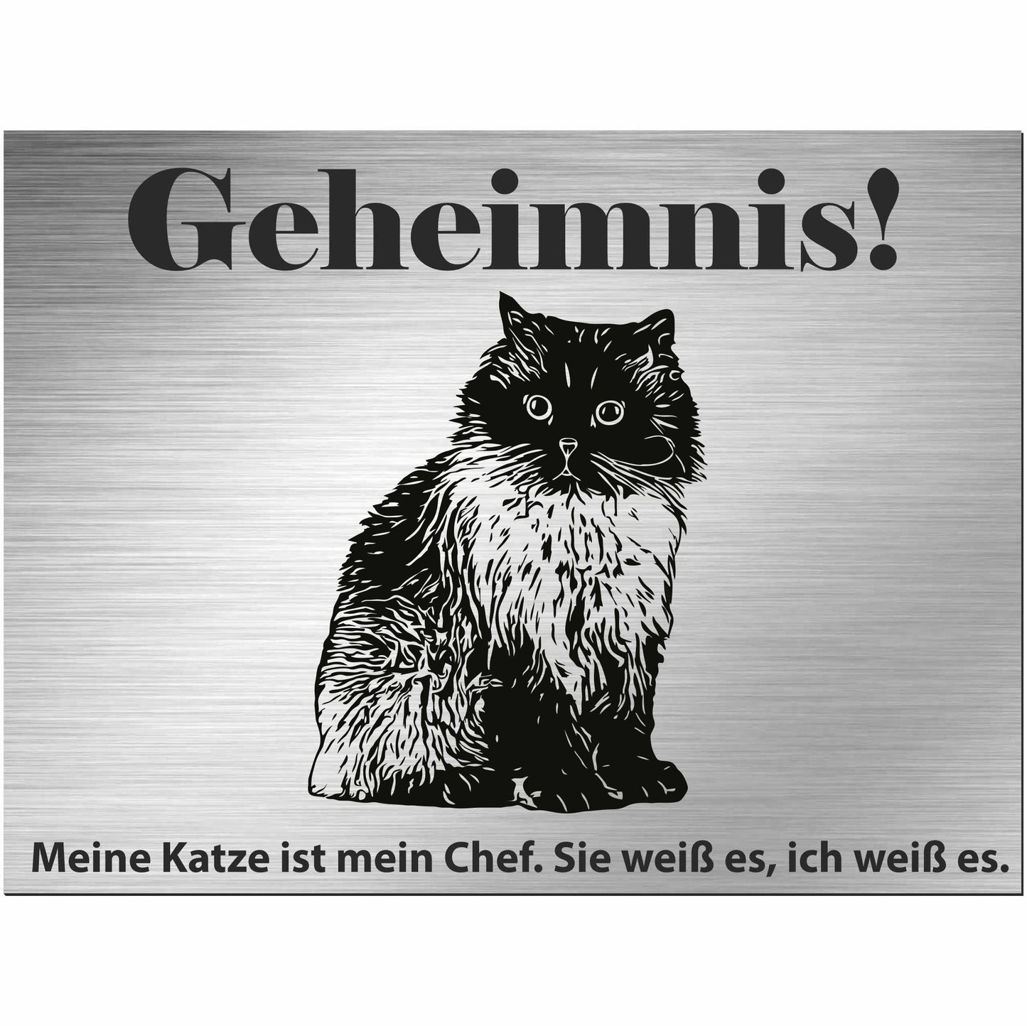 Himalaya Katze - Schild bedruckt - Spruch - Deko Geschenkidee