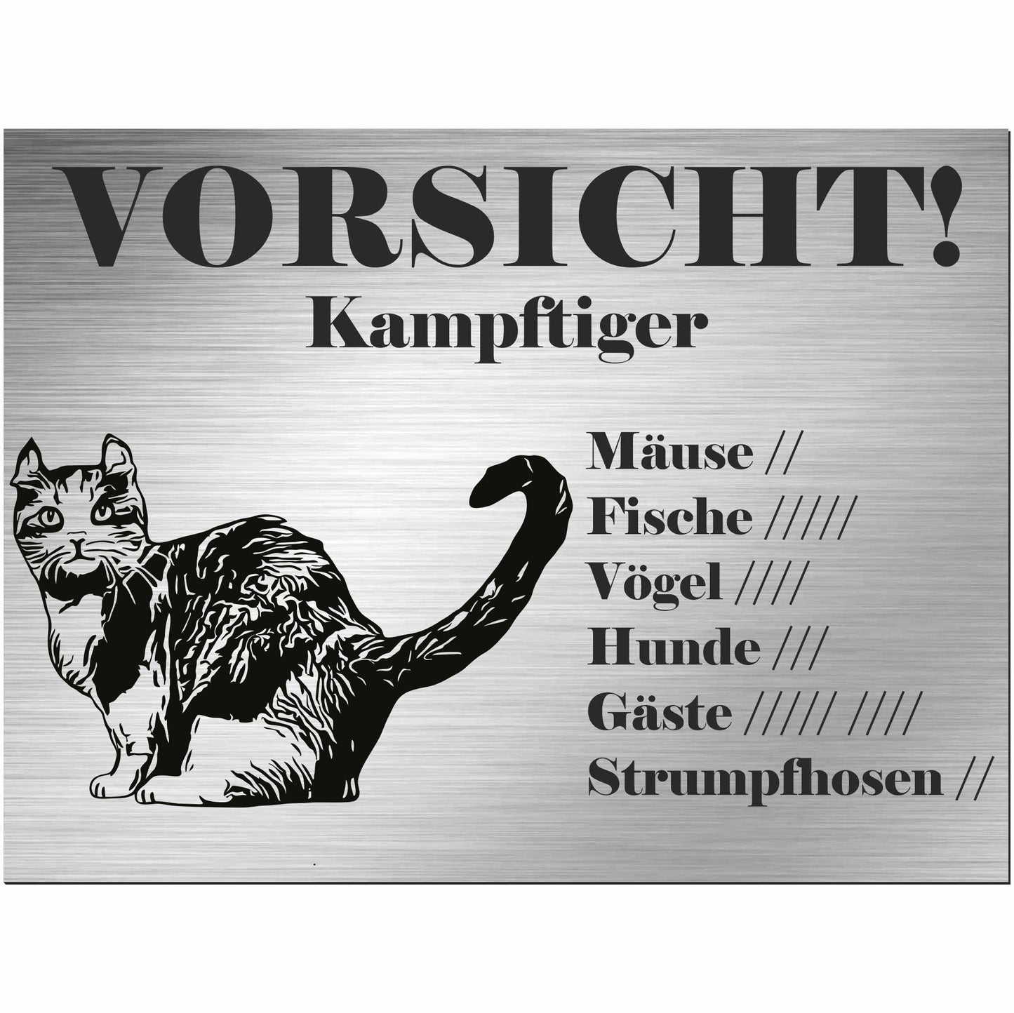 Kinkalow-Katze - Schild bedruckt - Spruch - Deko Geschenkidee