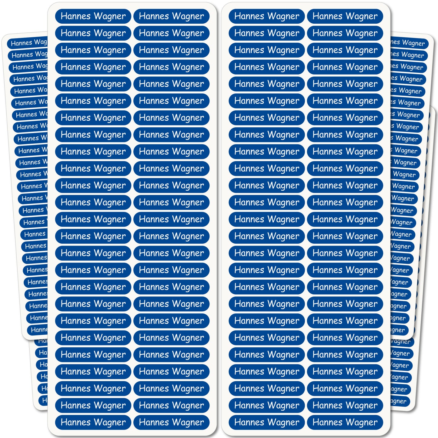 Namensaufkleber für Kindergarten, KITA, Schule - 36 x 7 mm - 300 Stück