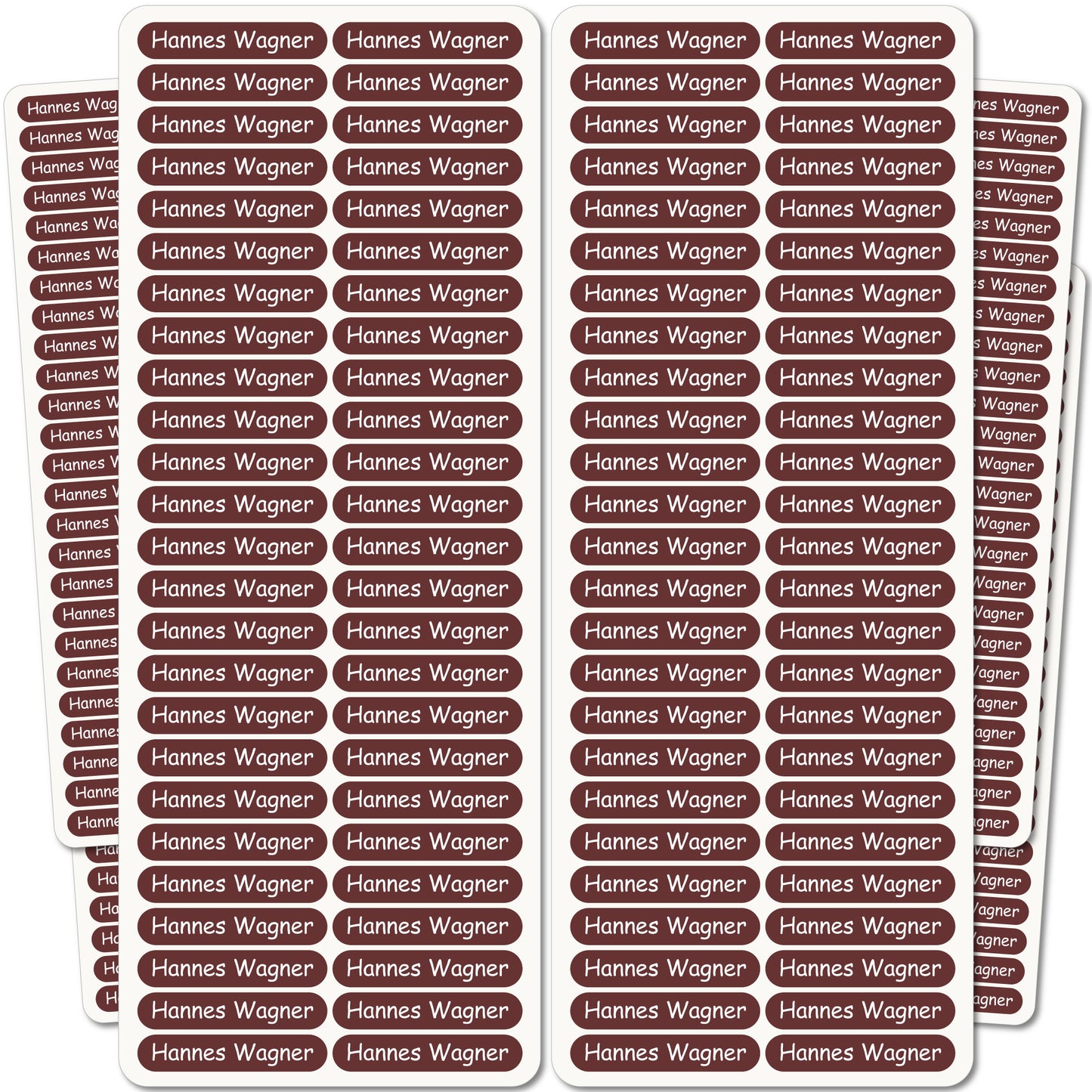 Namensaufkleber für Kindergarten, KITA, Schule - 36 x 7 mm - 300 Stück