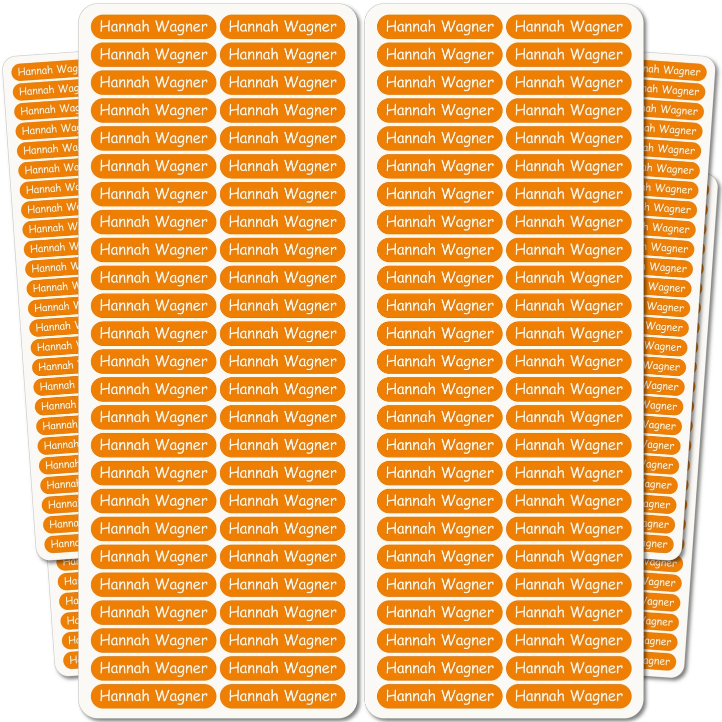 Namensaufkleber für Kindergarten, KITA, Schule - 36 x 7 mm - 300 Stück
