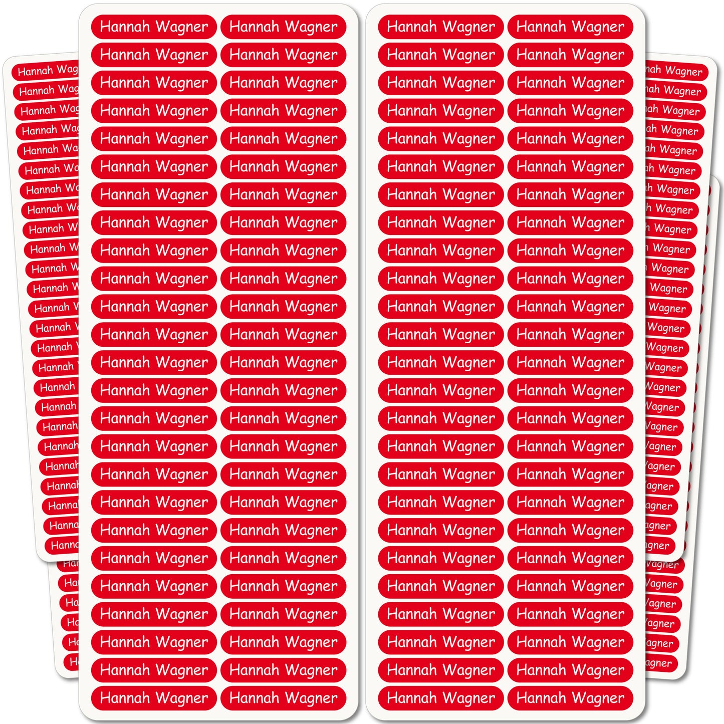 Namensaufkleber für Kindergarten, KITA, Schule - 36 x 7 mm - 300 Stück