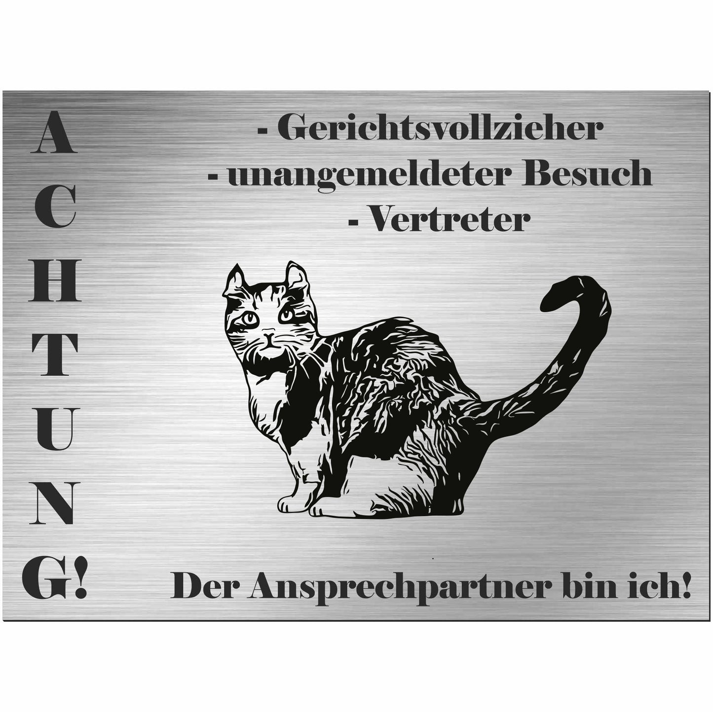 Kinkalow-Katze - Schild bedruckt - Spruch - Deko Geschenkidee