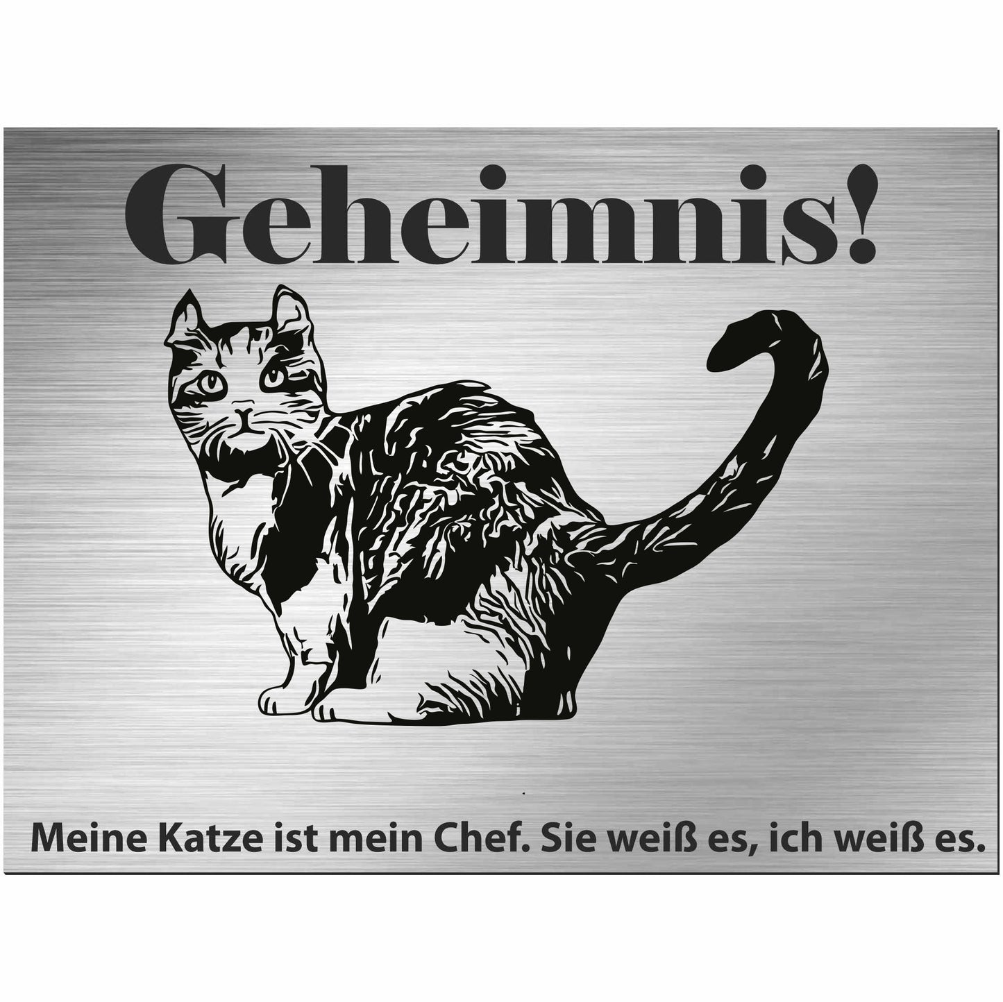 Kinkalow-Katze - Schild bedruckt - Spruch - Deko Geschenkidee