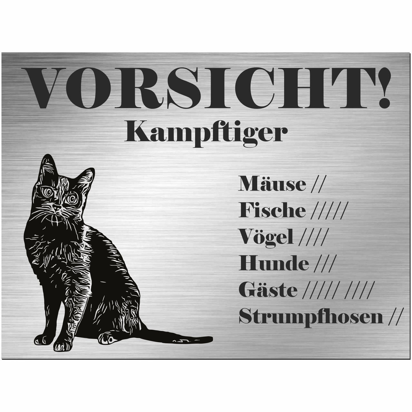 Koratkatze - Schild bedruckt - Spruch - Deko Geschenkidee