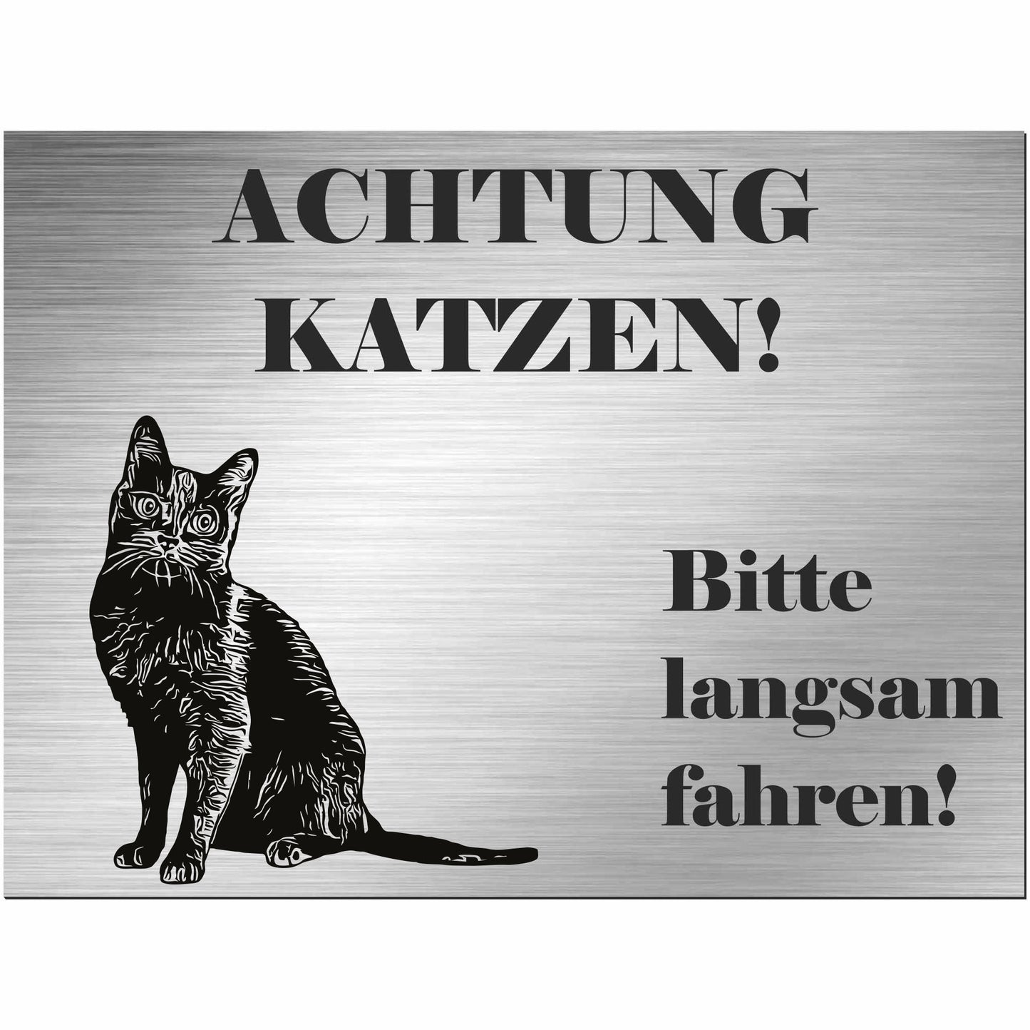 Koratkatze - Schild bedruckt - Spruch - Deko Geschenkidee