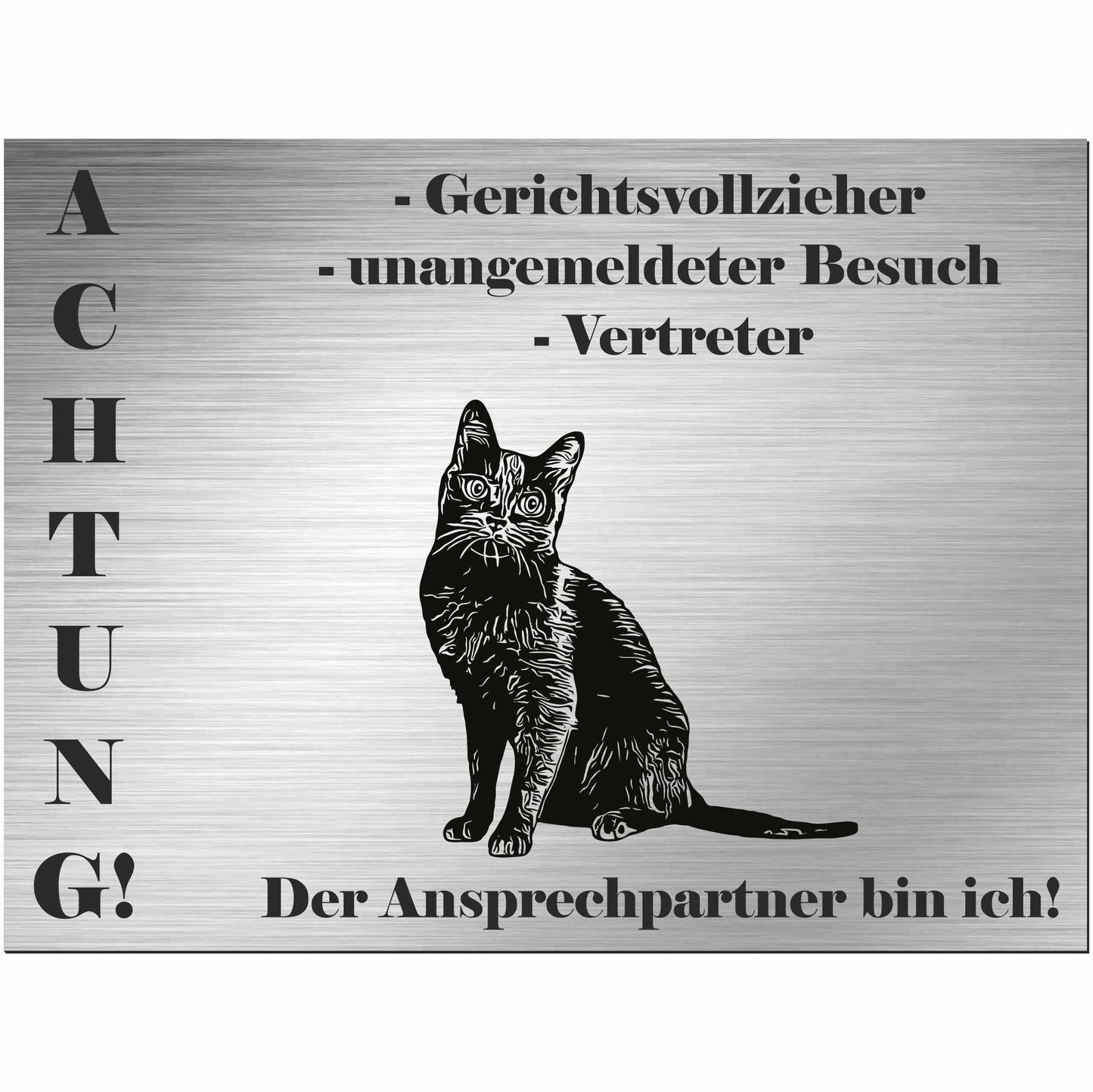 Koratkatze - Schild bedruckt - Spruch - Deko Geschenkidee