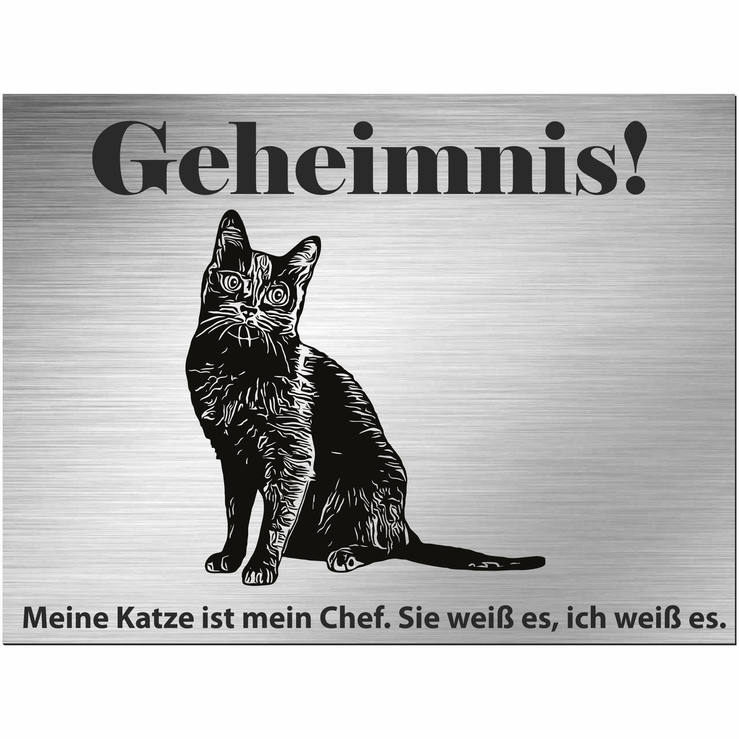 Koratkatze - Schild bedruckt - Spruch - Deko Geschenkidee