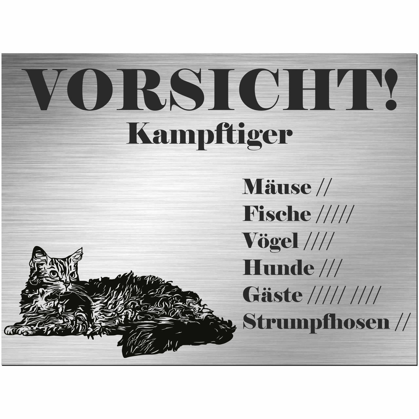 LaPerm Katze - Schild bedruckt - Spruch - Deko Geschenkidee