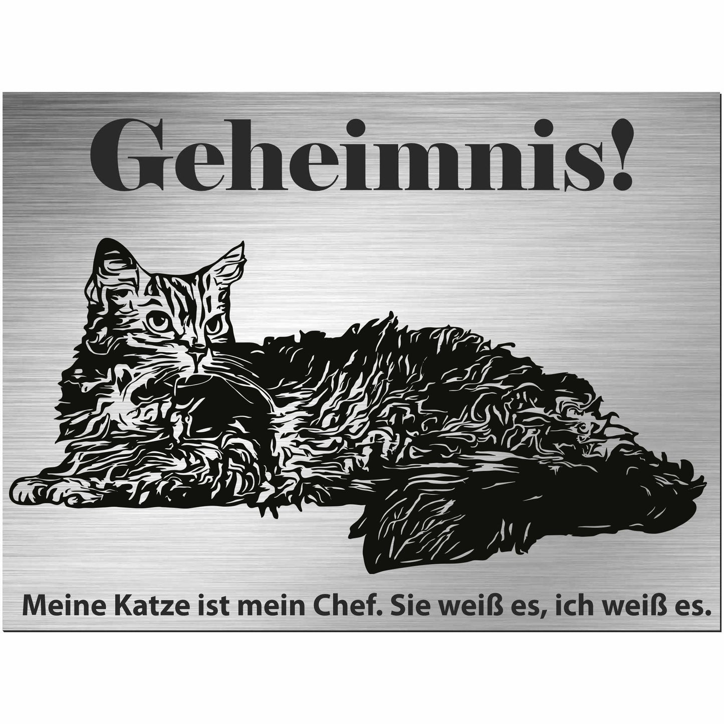 LaPerm Katze - Schild bedruckt - Spruch - Deko Geschenkidee