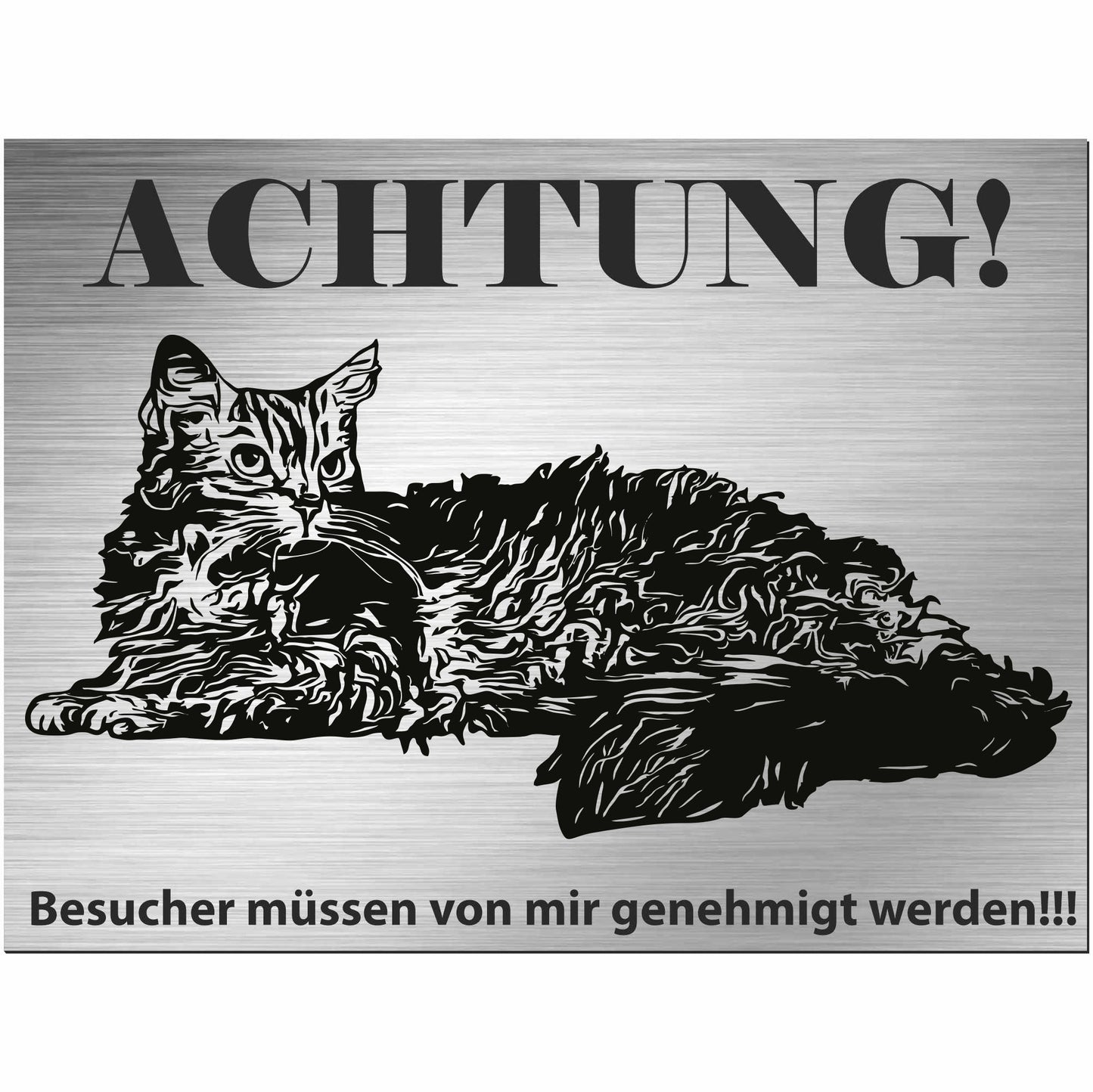 LaPerm Katze - Schild bedruckt - Spruch - Deko Geschenkidee