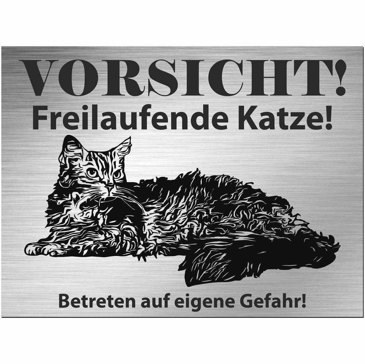 LaPerm Katze - Schild bedruckt - Spruch - Deko Geschenkidee