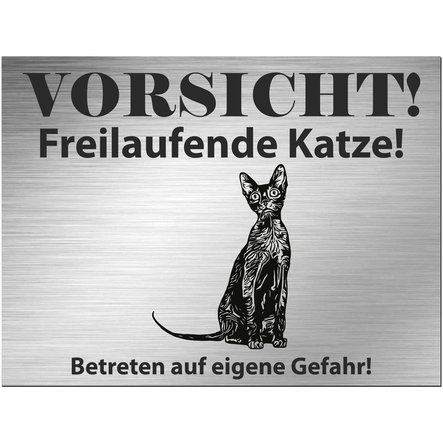 Lykoi Katze - Schild bedruckt - Spruch - Deko Geschenkidee