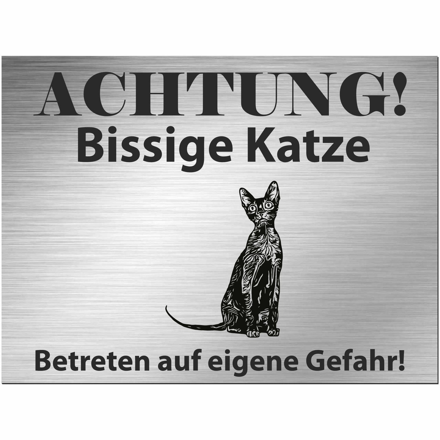 Lykoi Katze - Schild bedruckt - Spruch - Deko Geschenkidee